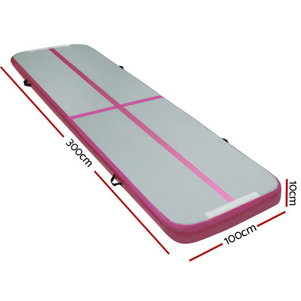 Everfit 3M Air Track Gymnastics Tumbling Exercise Yoga Mat Inflatable (Pink) - Image 3