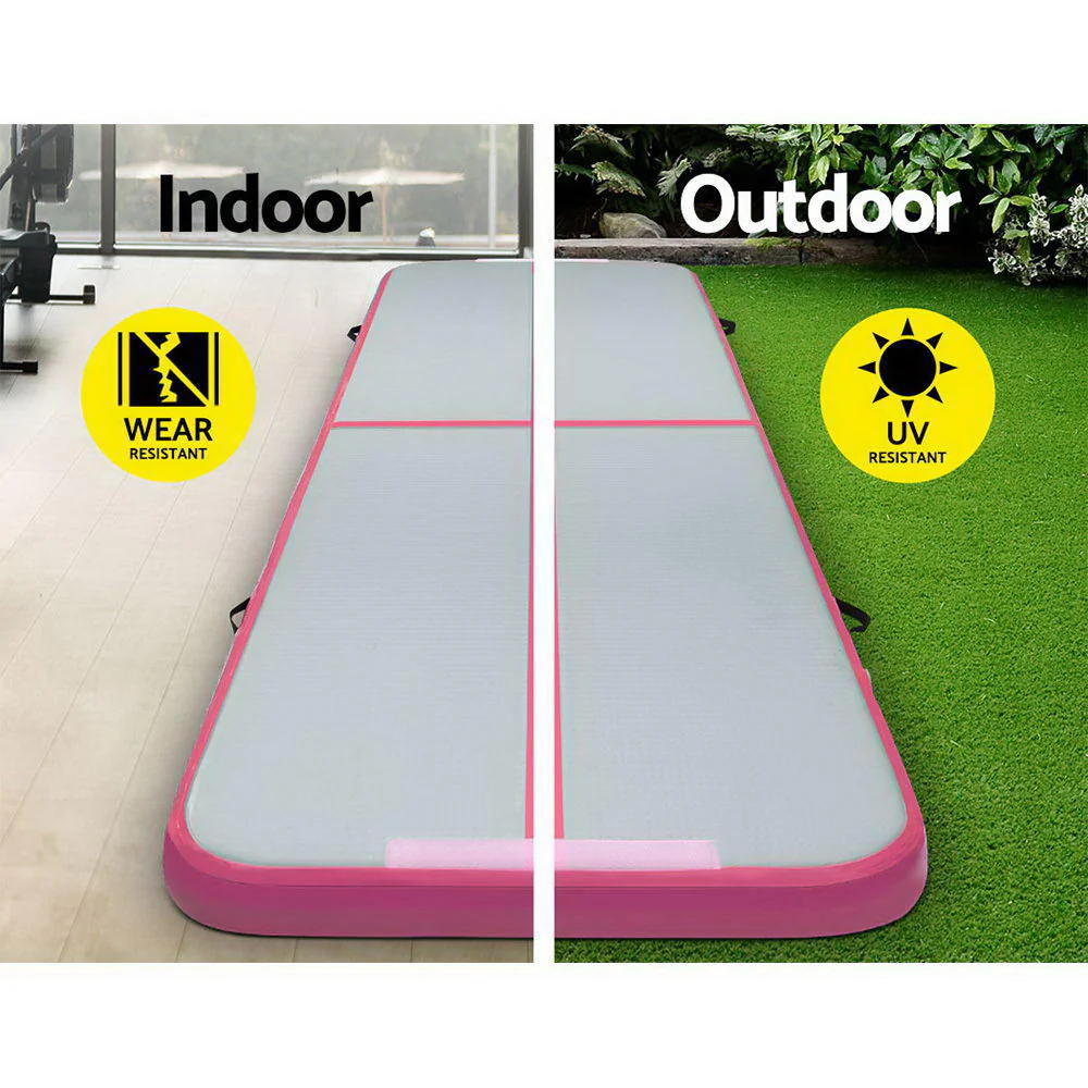 Everfit 3M Air Track Gymnastics Tumbling Exercise Yoga Mat Inflatable (Pink) - Image 5