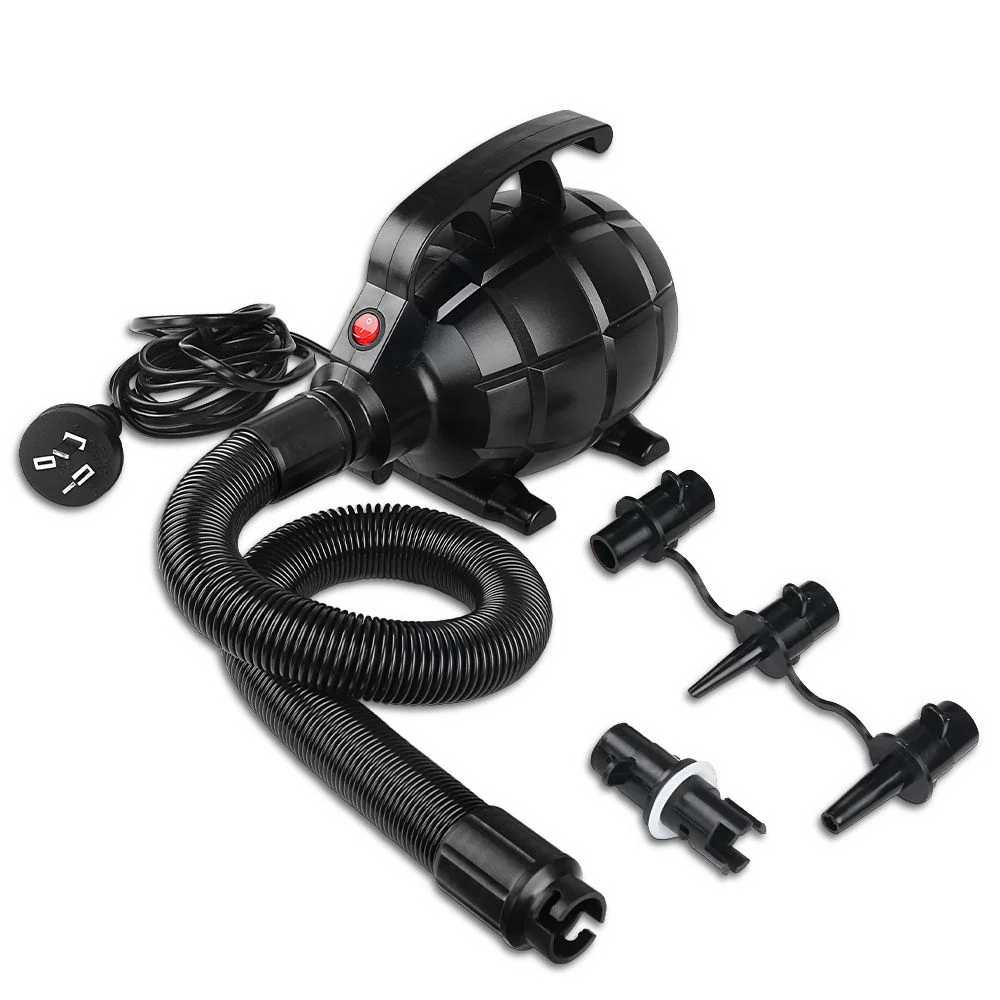Everfit 500W Electric Air Pump Air track Inflatable Gymnastics Mat 3 Nozzles Adaptor