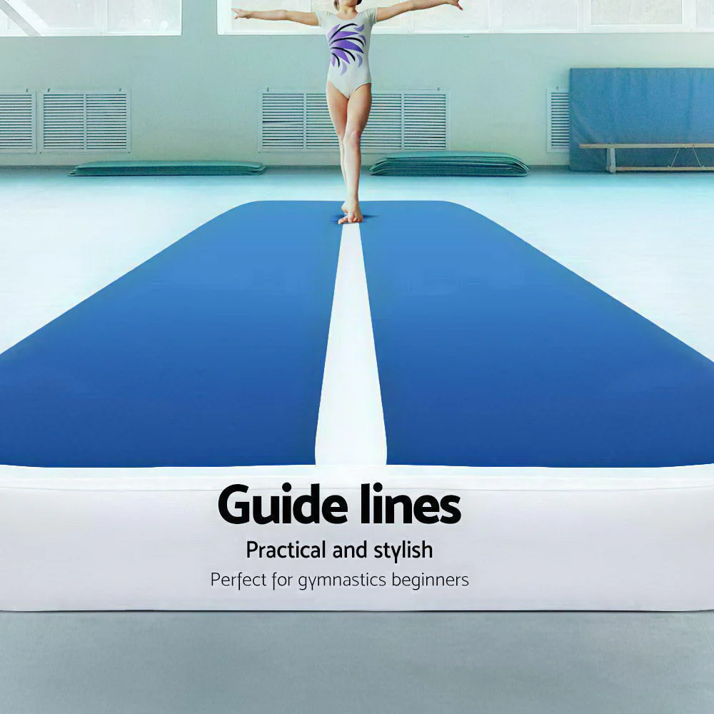Everfit 5M Air Track Gymnastics Tumbling Exercise Yoga Mat with Pump Inflatable (Blue) - Image 5