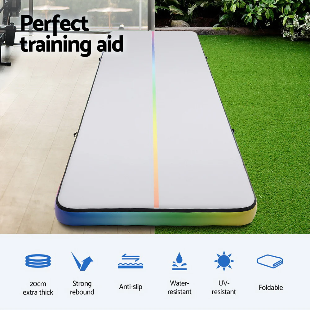 Everfit 6M Air Track Mat Inflatable Gymnastics Tumbling Mat Colourful - Image 4