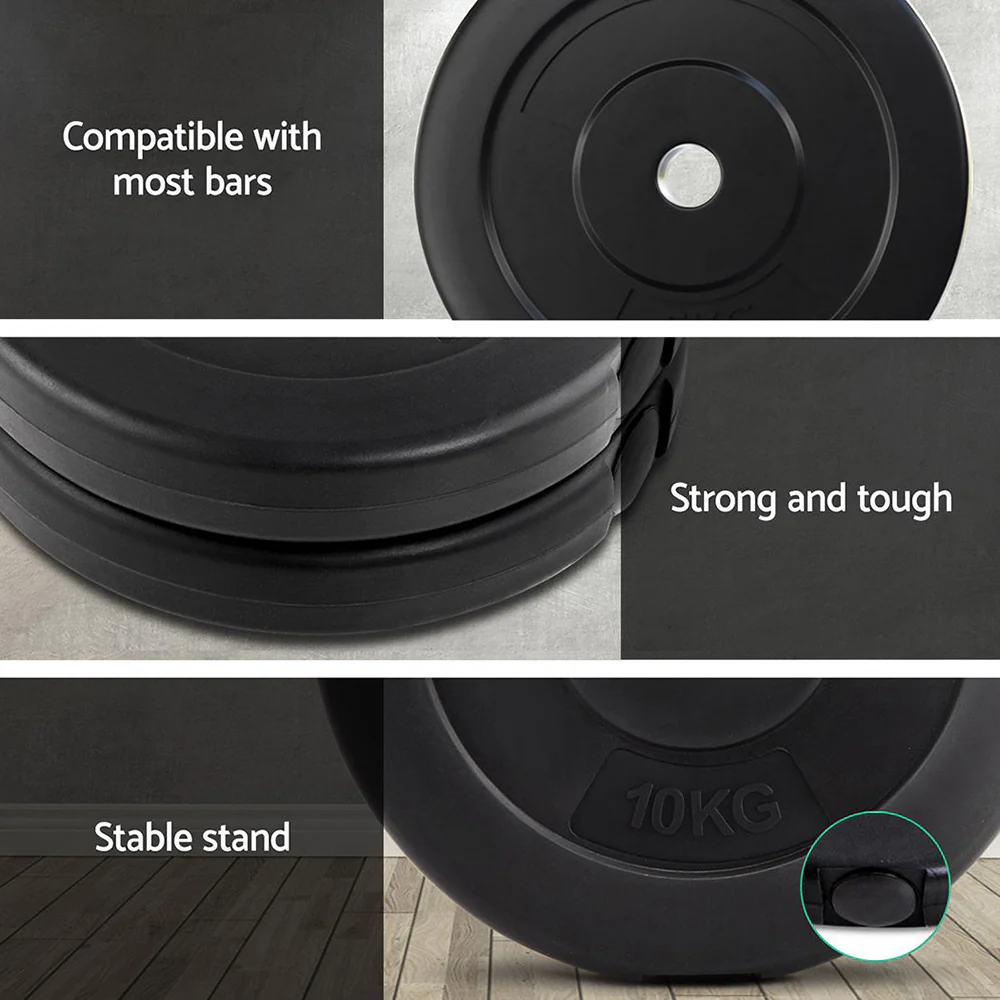 Everfit 70kg Barbell Weight Plates Standard Home Gym Press Fitness Exercise - Image 5
