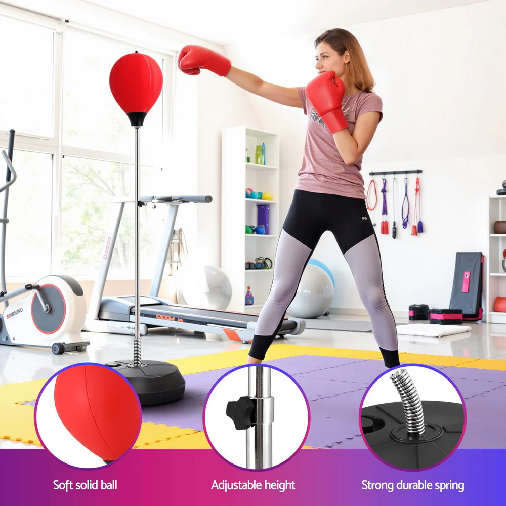 Everfit Adult Punching Bag Stand 150cm Adjustable Freestanding with Gloves and Pump - Image 6