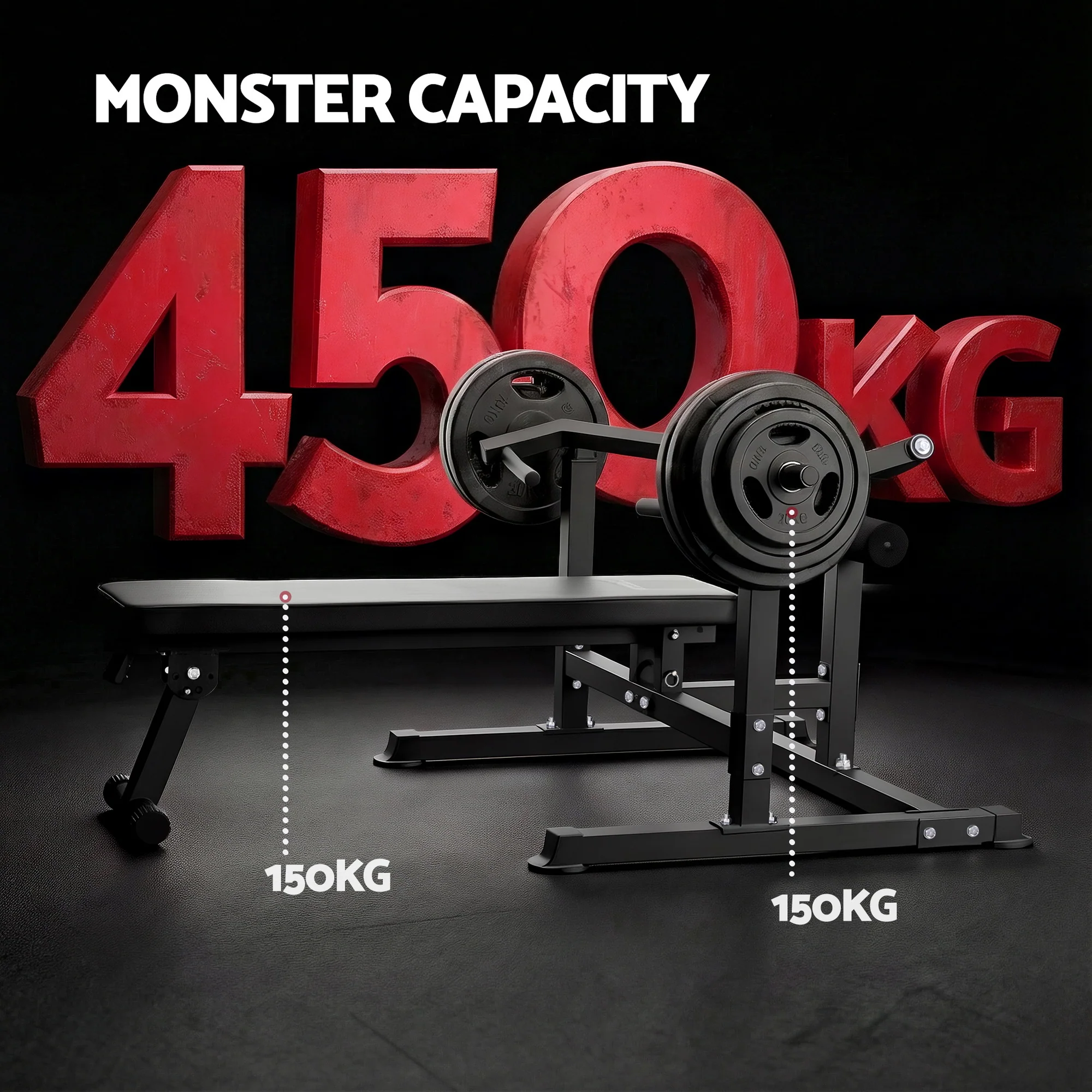 Everfit Chest Press Machine Home Gym Equipment Folding Workout Bench with Independent Arms Black - Image 8