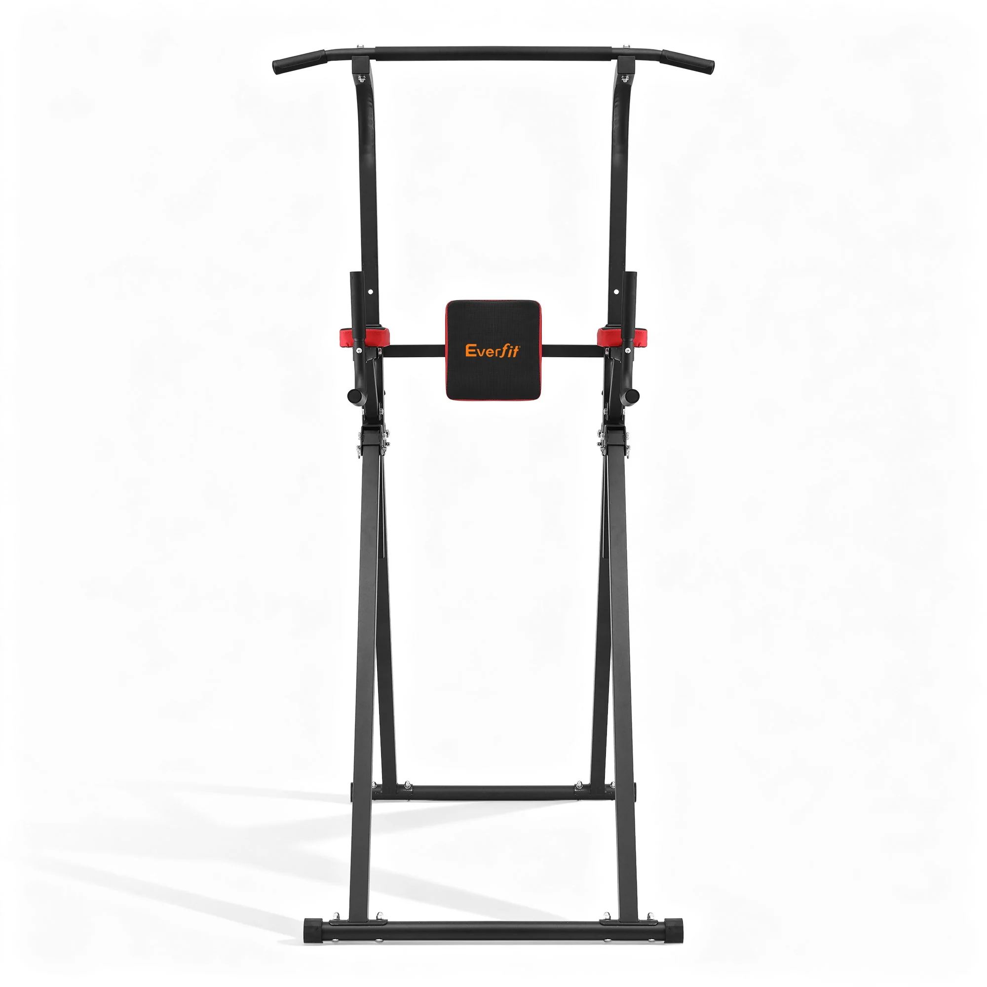 Everfit Chin Up Tower Pull Up Station Adjustable Dip Station Folding Home Gym Black - Image 4