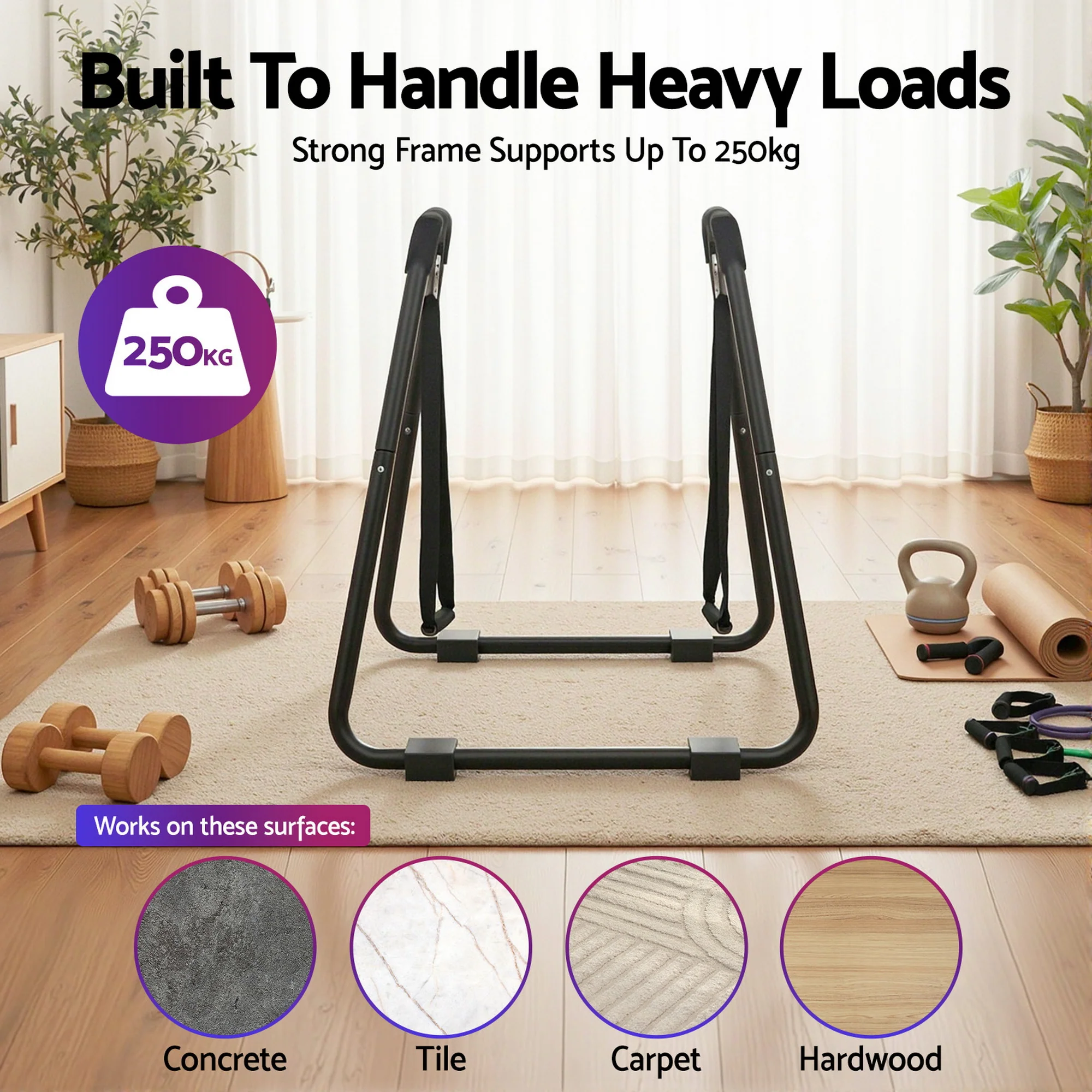 Everfit Dip Station Parallel Bars Heavy Duty Home Gym Stand Calisthenics Black - Image 7