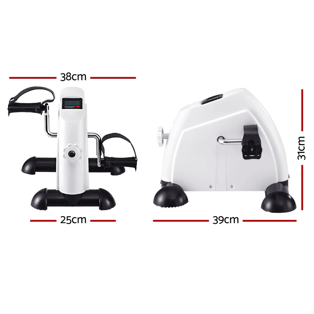 Everfit Pedal Exerciser Mini Exercise Bike Cross Trainer Under Desk Bike White - Image 3