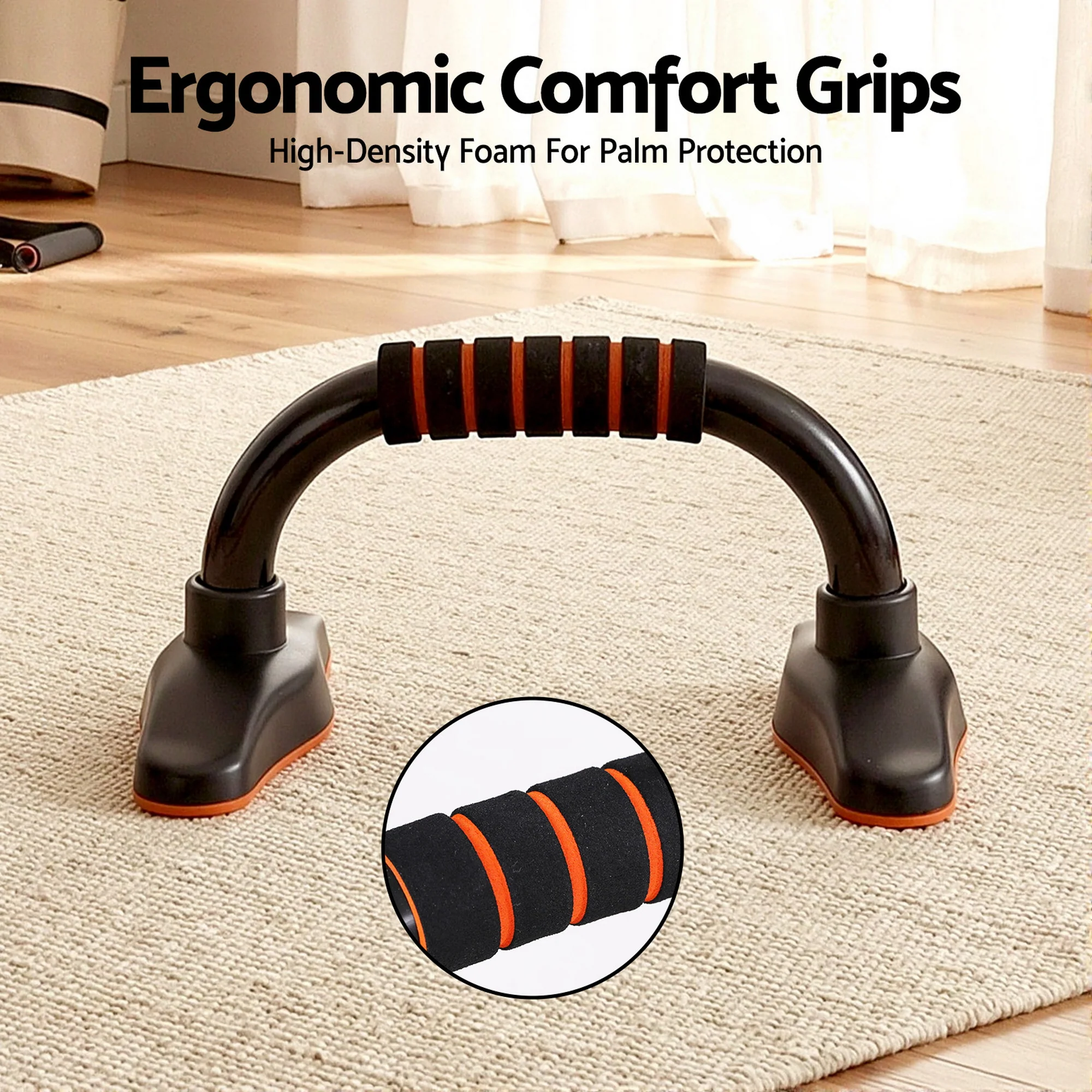 Everfit Push Up Bars Stands Parallel Handles Home Gym Fitness Strength Training - Image 8