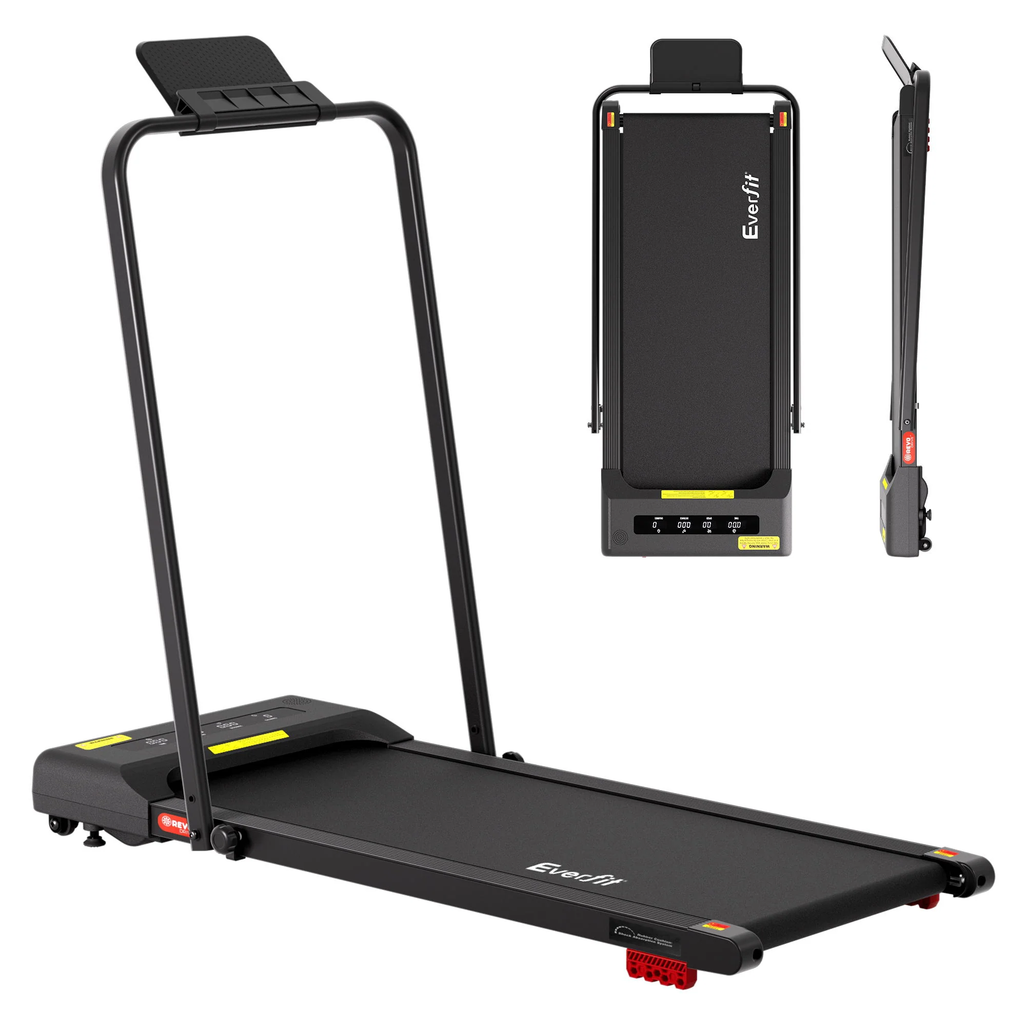 Everfit Treadmill Electric Walking Pad Incline Under Desk 380mm (Black)