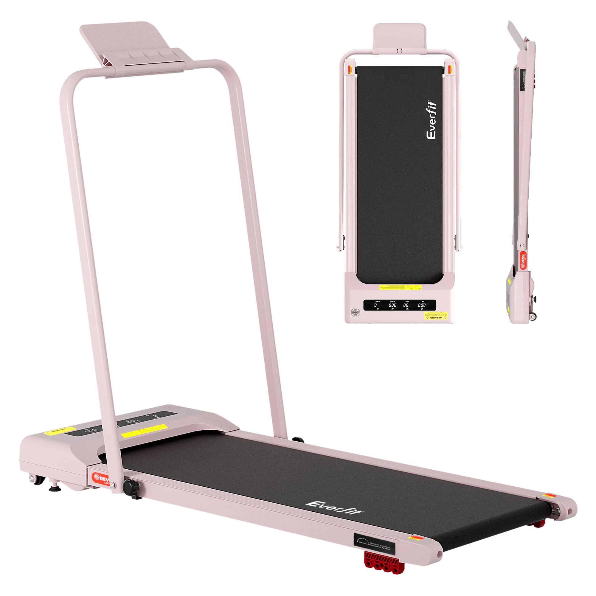 Everfit Treadmill Electric Walking Pad Incline Under Desk 380mm (Pink)