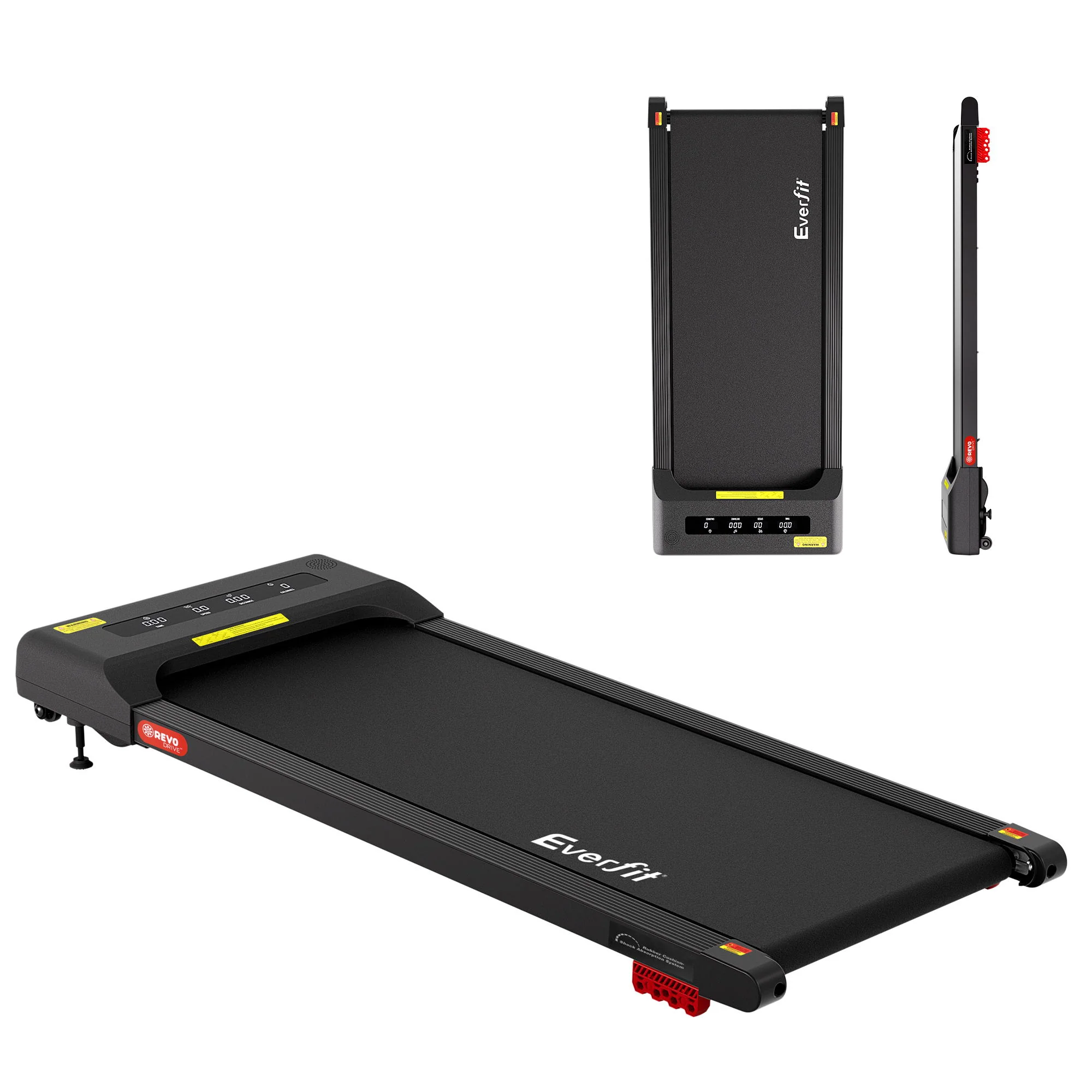 Everfit Treadmill Electric Walking Pad Incline Under Desk Home Gym 380mm (Black)