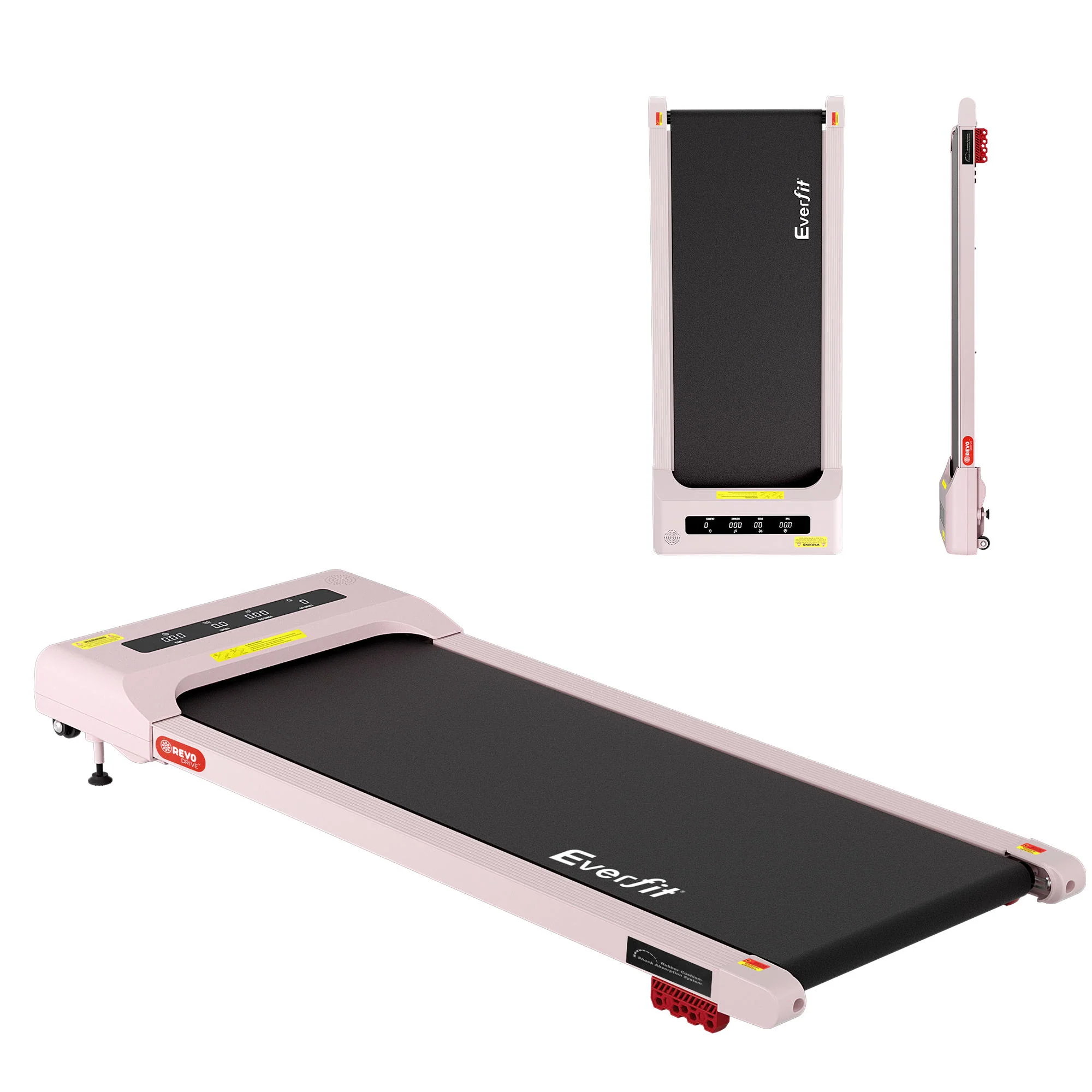Everfit Treadmill Electric Walking Pad Incline Under Desk Home Gym 380mm (Pink) - Image 4