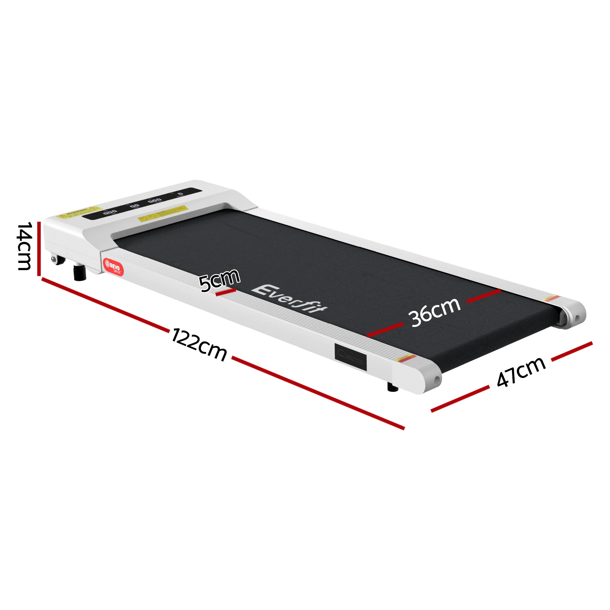 Everfit Treadmill Electric Walking Pad Under Desk Home Gym Fitness 360mm (White) - Image 2
