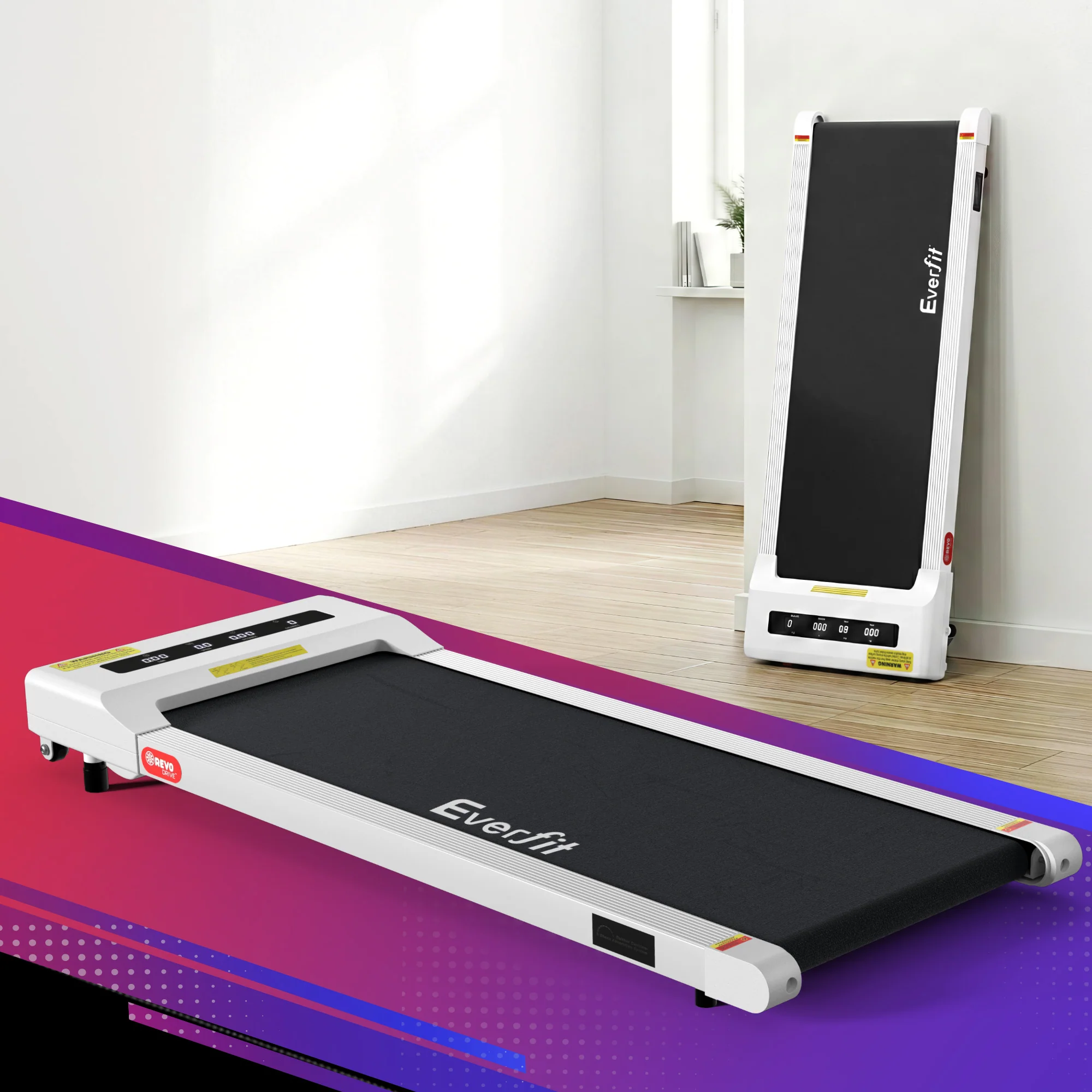 Everfit Treadmill Electric Walking Pad Under Desk Home Gym Fitness 360mm (White) - Image 3