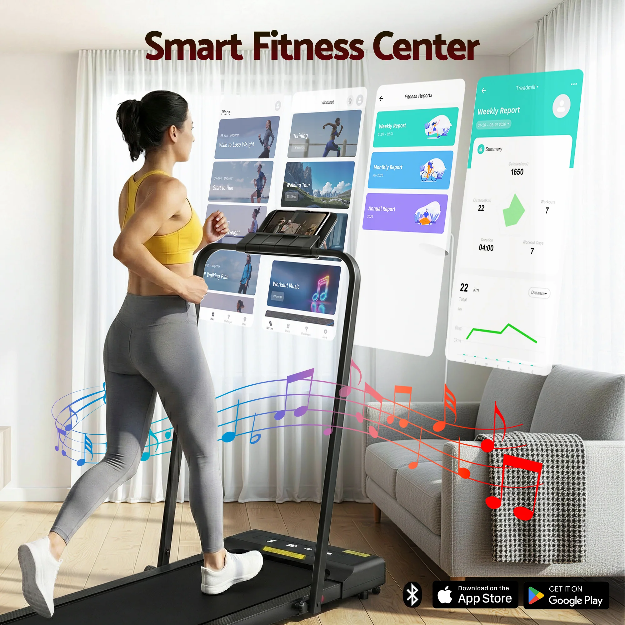 Everfit Treadmill Electric Walking Pad Under Desk Home Gym Fitness 380mm (Black) - Image 6