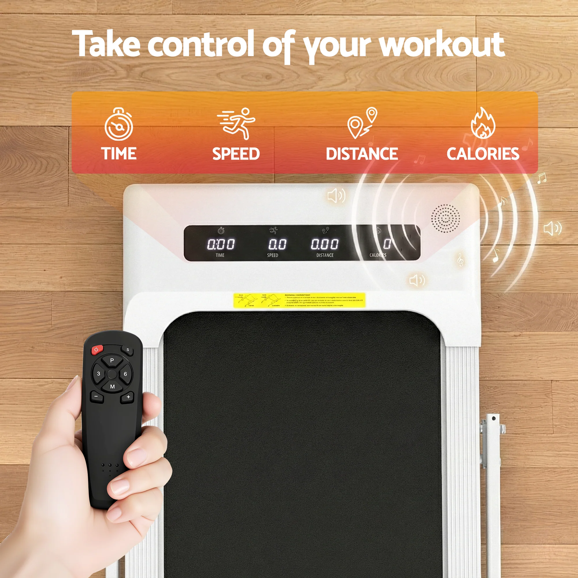 Everfit Treadmill Electric Walking Pad Under Desk Home Gym Fitness 380mm (White) - Image 7
