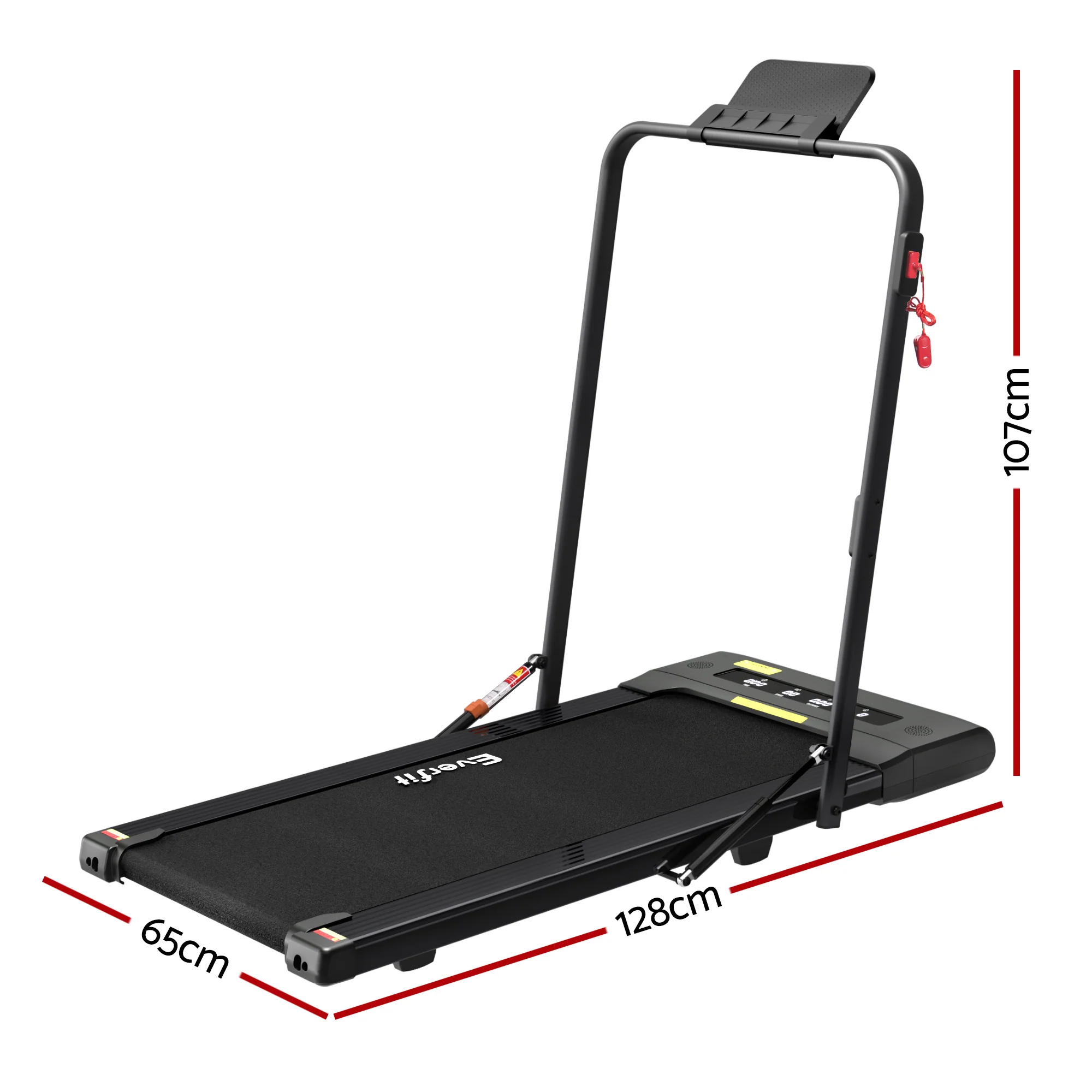 Everfit Treadmill Electric Walking Pad Under Desk Home Gym Fitness 400mm (Black) - Image 3