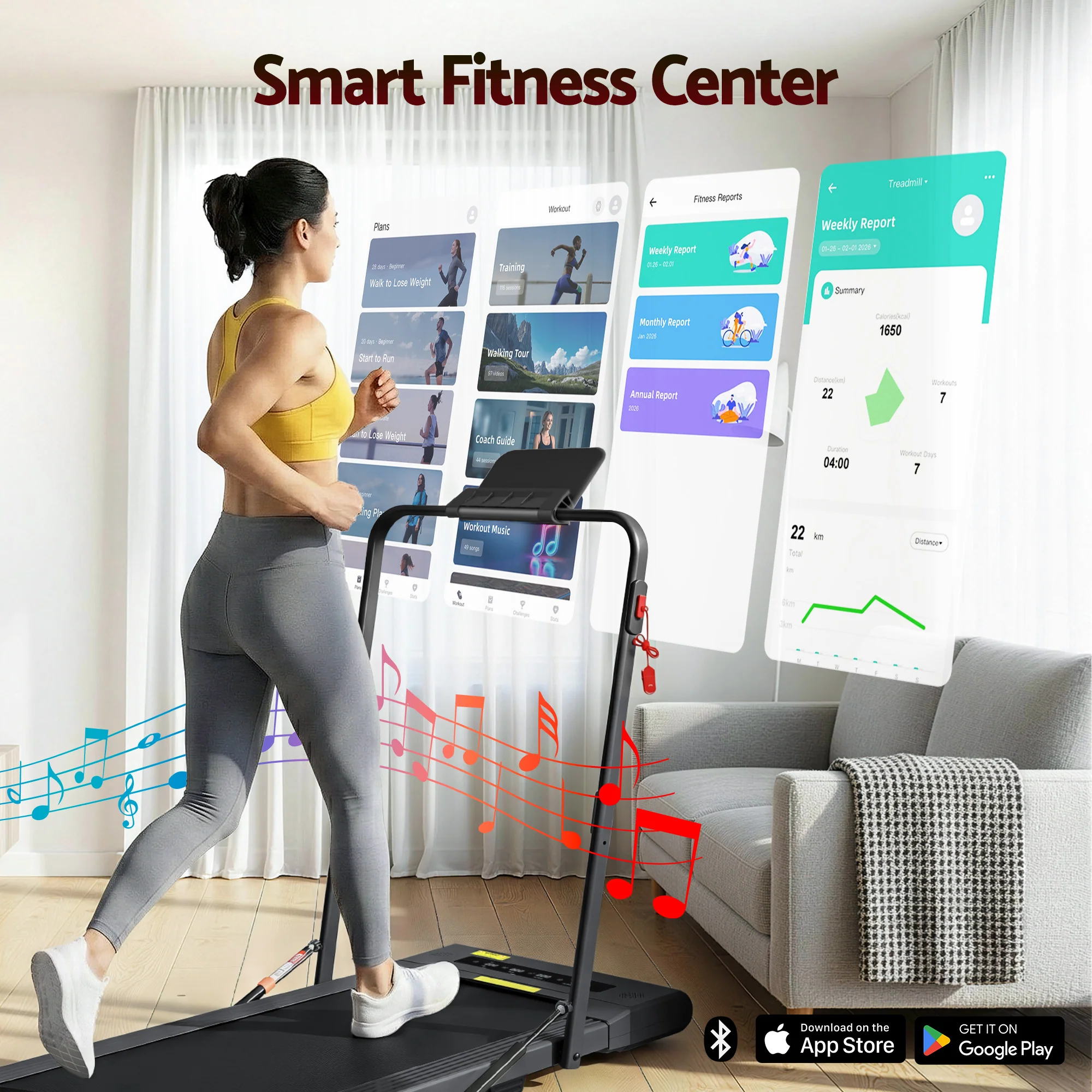 Everfit Treadmill Electric Walking Pad Under Desk Home Gym Fitness 400mm (Black) - Image 5