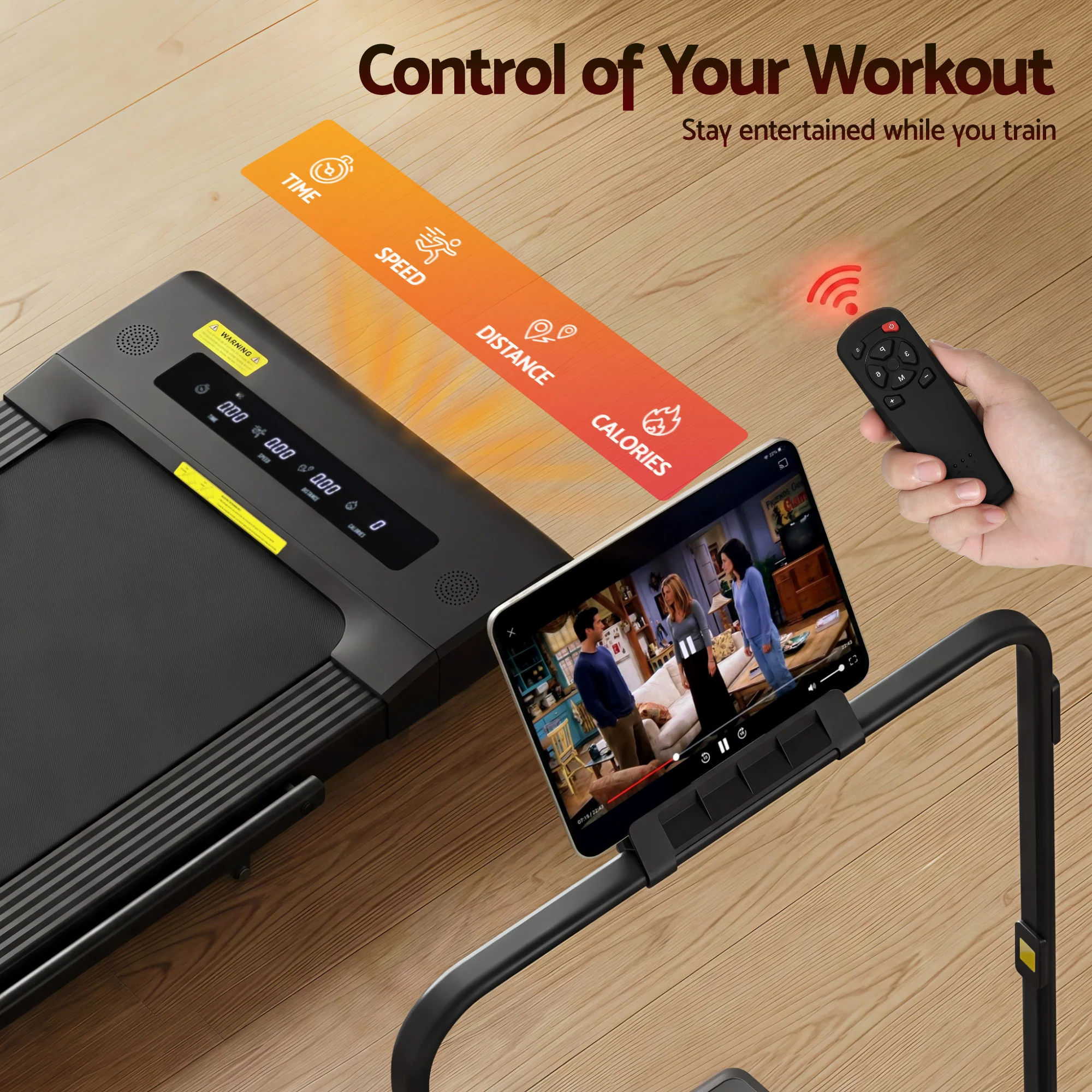 Everfit Treadmill Electric Walking Pad Under Desk Home Gym Fitness 400mm (Black) - Image 8