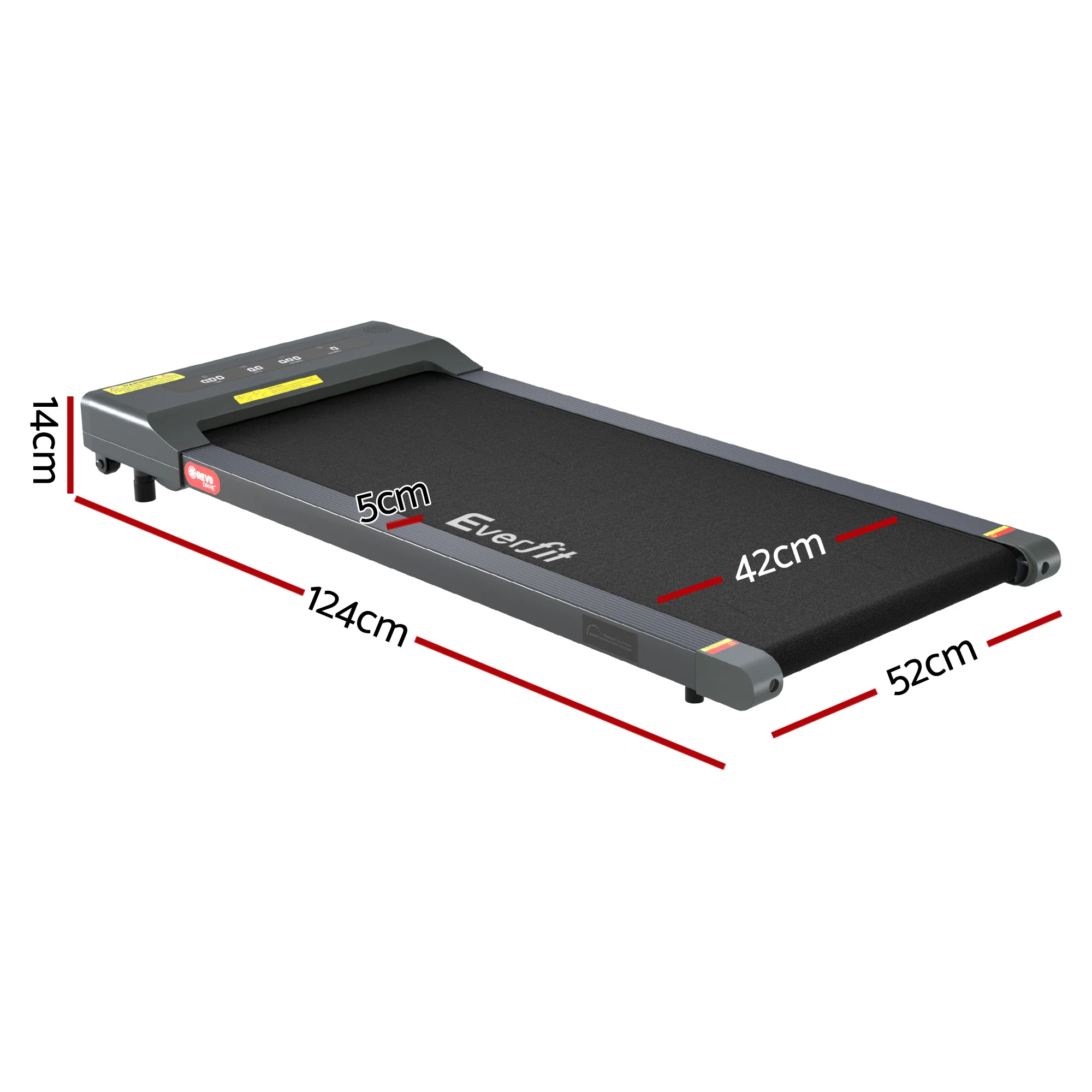 Everfit Treadmill Electric Walking Pad Under Desk Home Gym Fitness 400mm (Grey) - Image 3