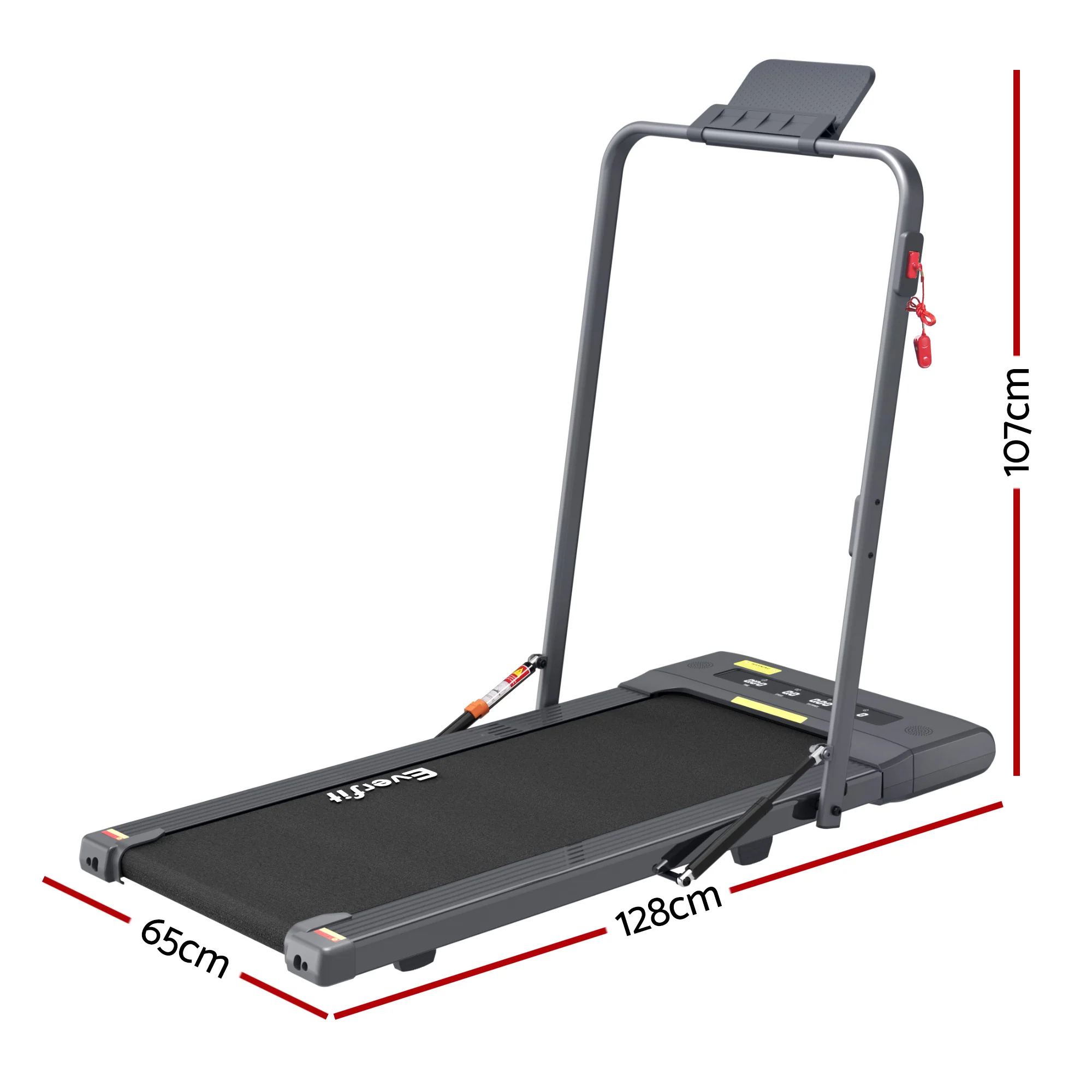 Everfit Treadmill Electric Walking Pad Under Desk Home Gym Fitness 400mm (Grey) - Image 3