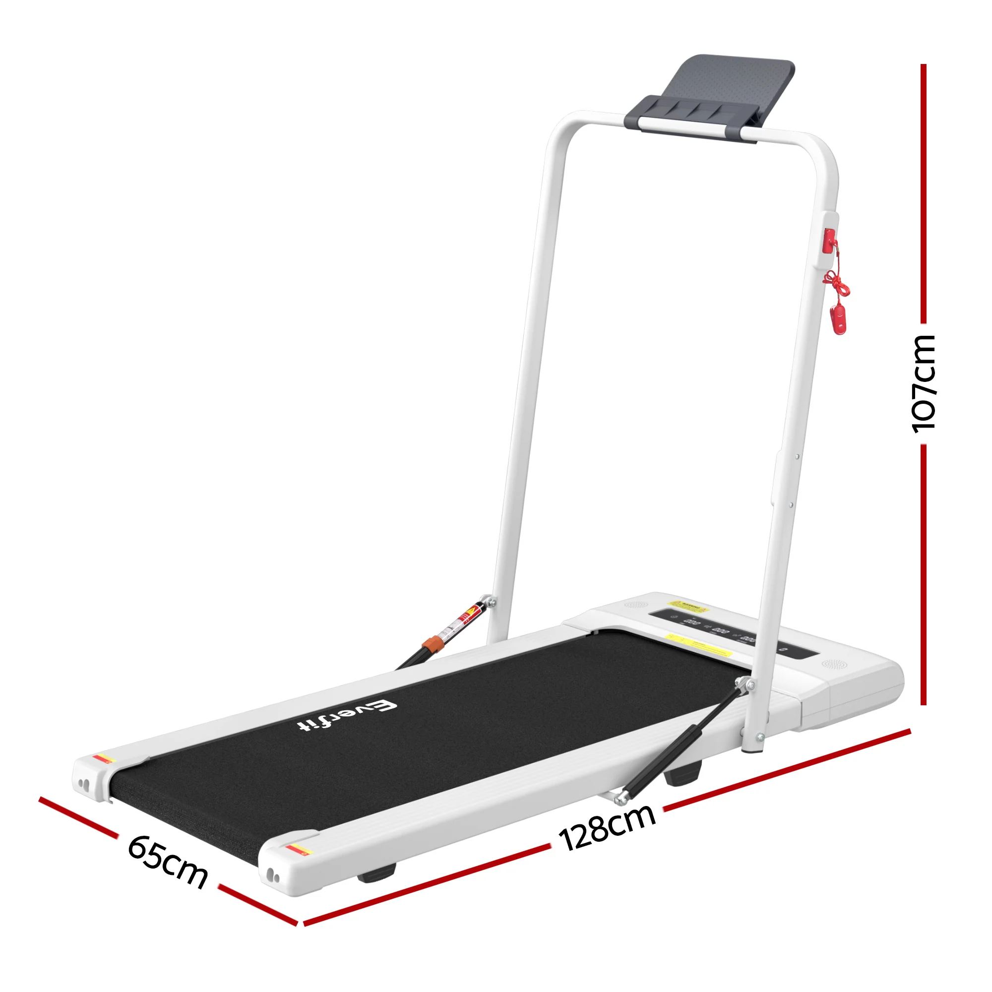 Everfit Treadmill Electric Walking Pad Under Desk Home Gym Fitness 400mm (White) - Image 3