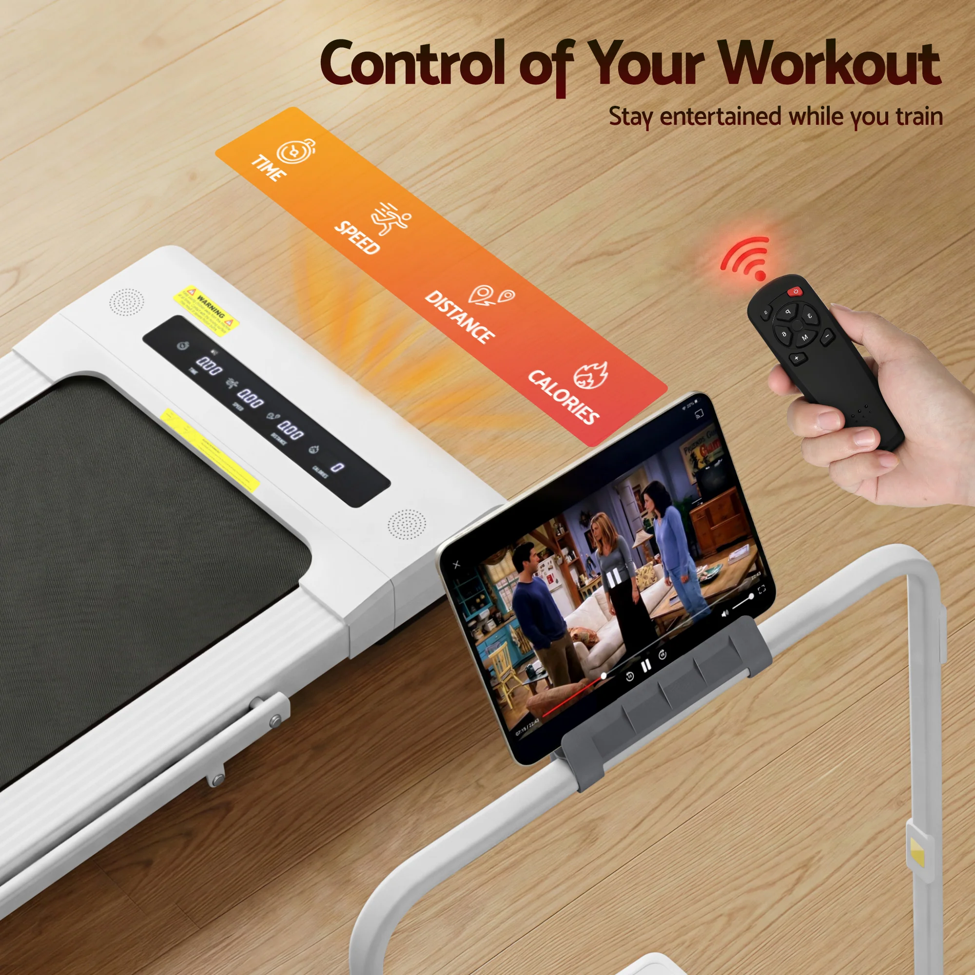 Everfit Treadmill Electric Walking Pad Under Desk Home Gym Fitness 400mm (White) - Image 8