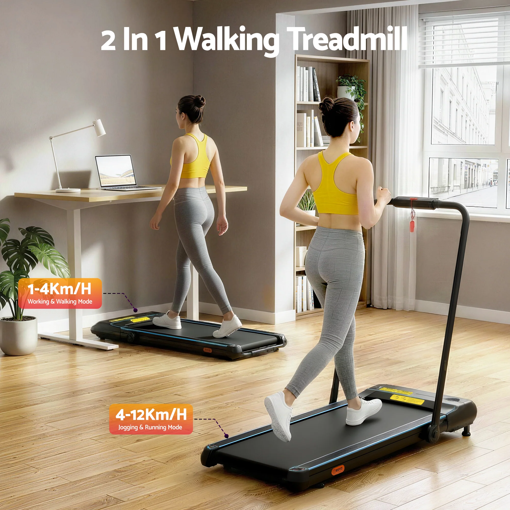 Everfit Treadmill Electric Walking Pad Under Desk Home Gym Fitness 420mm Remote - Image 5