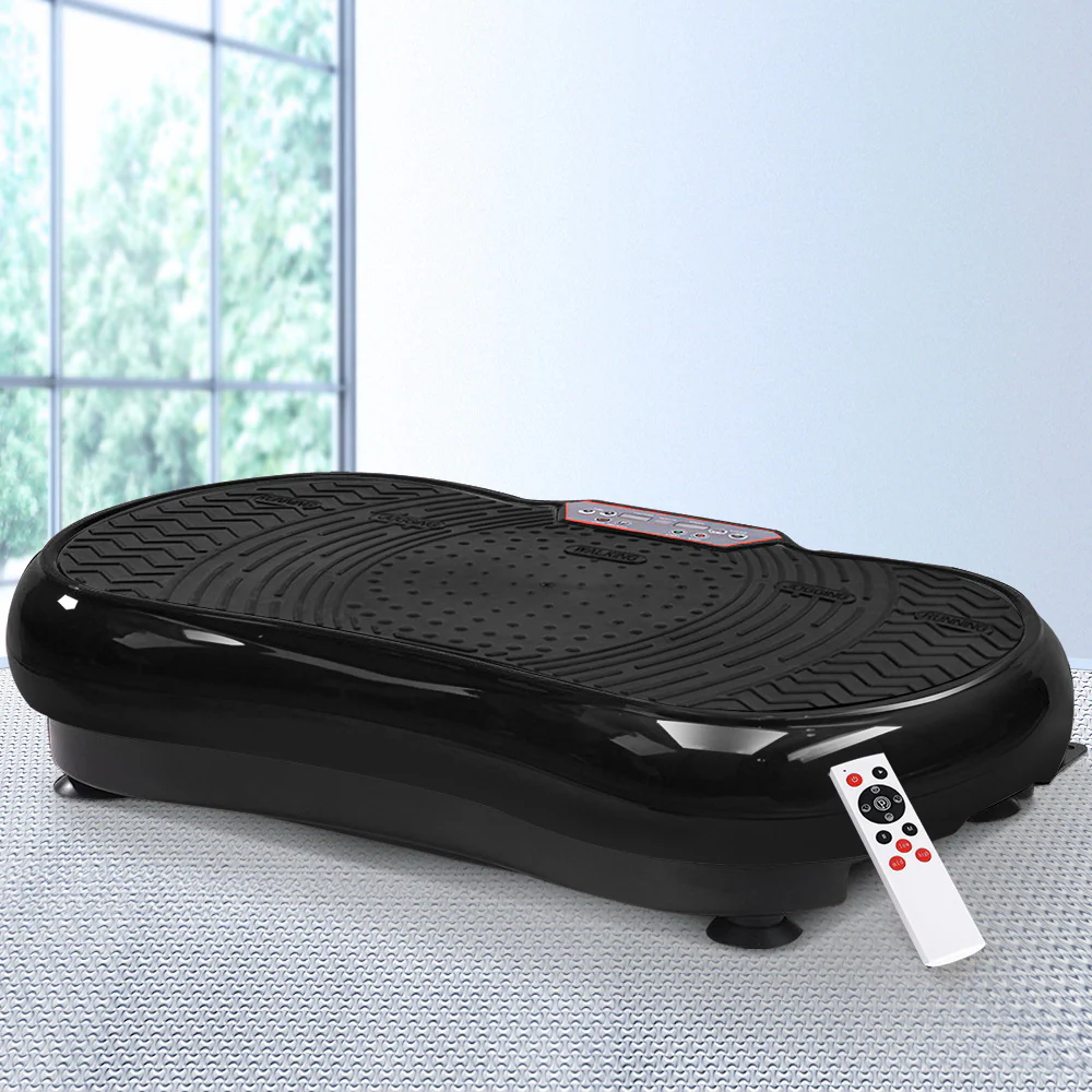 Everfit Vibration Machine Platform Vibrator Resistance Rope Home Fitness (Black) - Image 2