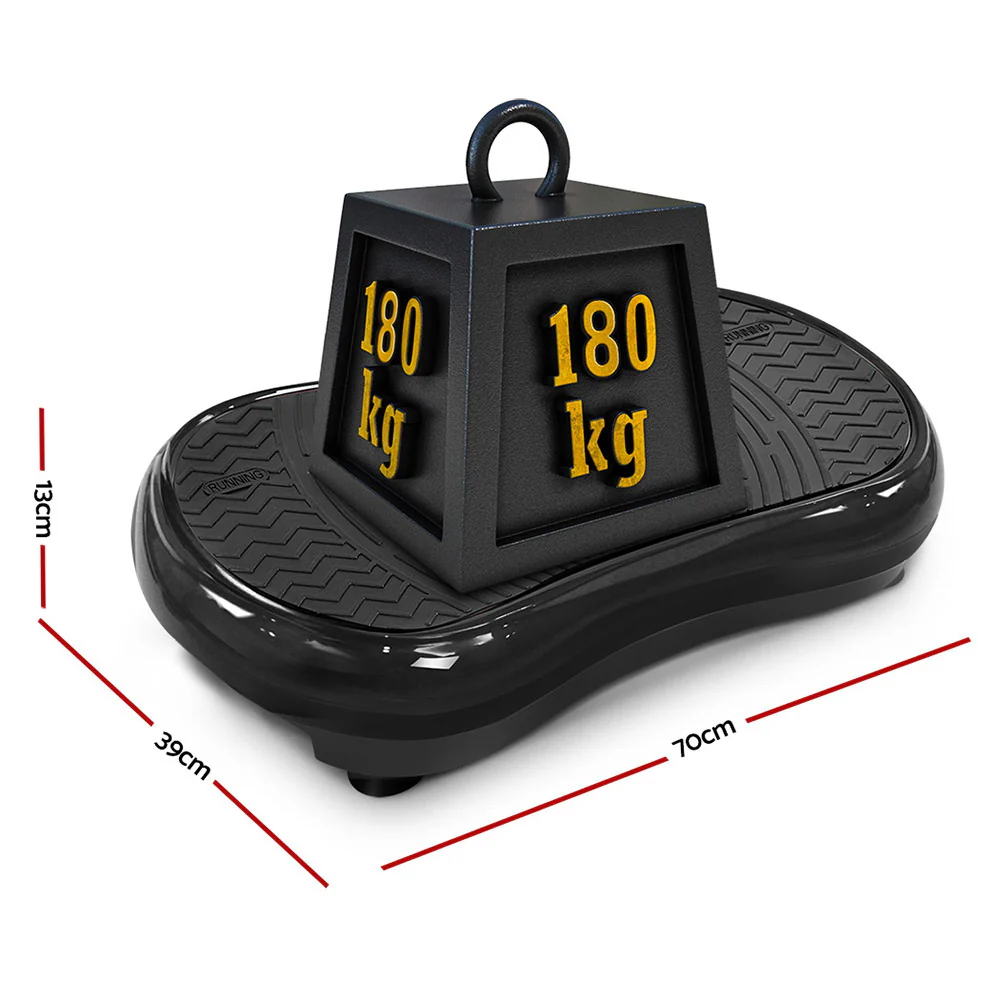 Everfit Vibration Machine Platform Vibrator Resistance Rope Home Fitness (Black) - Image 3