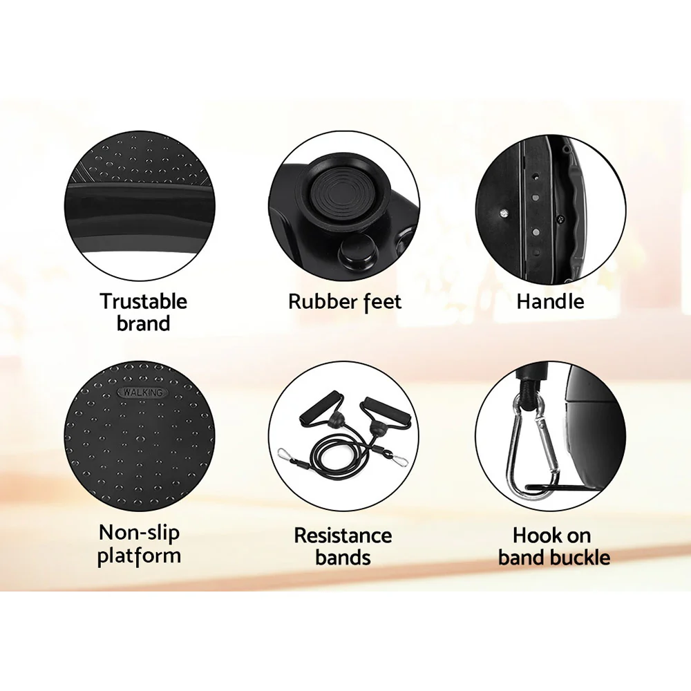 Everfit Vibration Machine Platform Vibrator Resistance Rope Home Fitness (Black) - Image 6