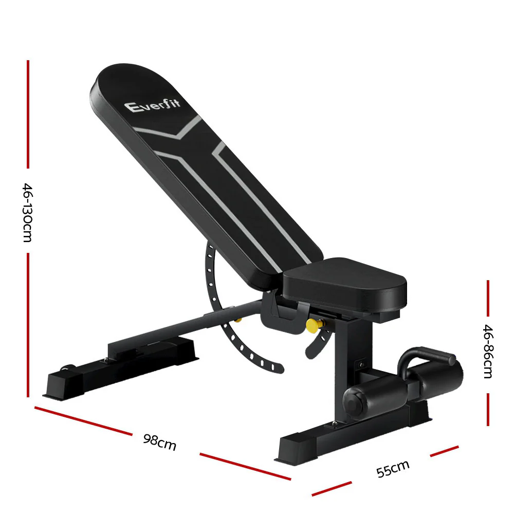Everfit Weight Bench Adjustable FID Bench Press Home Gym 450kg Capacity - Image 3
