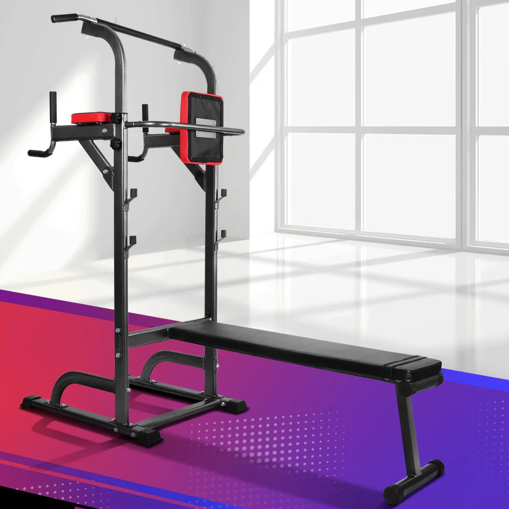 Everfit Weight Bench Chin Up Bar Bench Press Home Gym 380kg Capacity - Image 2
