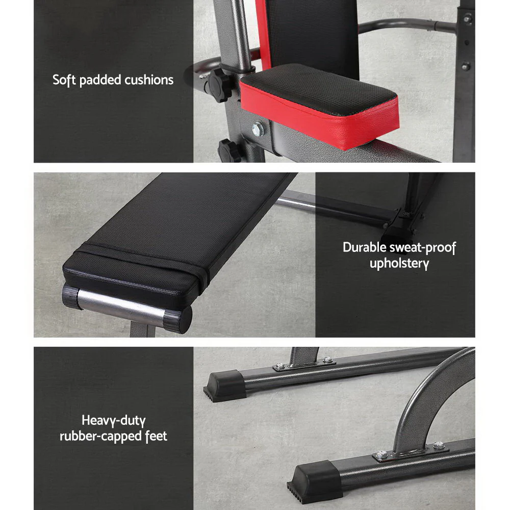 Everfit Weight Bench Chin Up Bar Bench Press Home Gym 380kg Capacity - Image 5