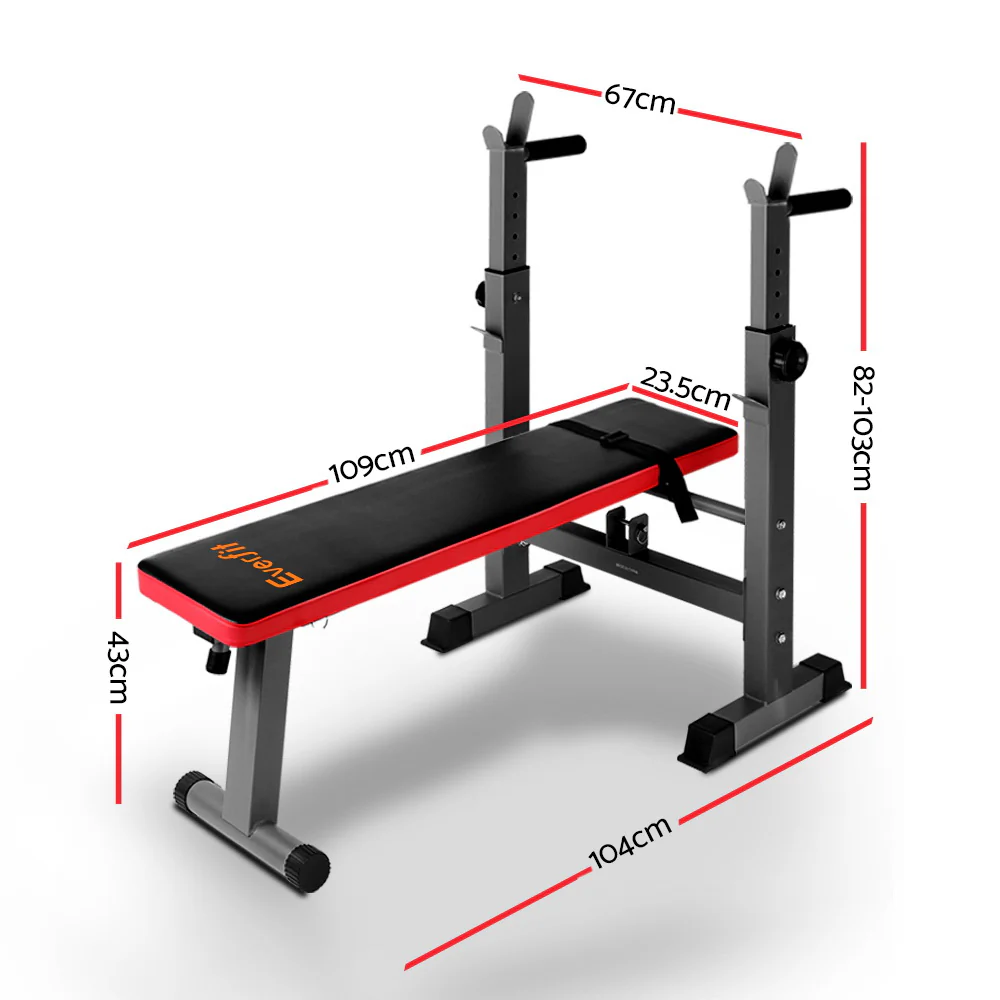 Everfit Weight Bench Squat Rack Bench Press Home Gym Equipment 200kg - Image 3