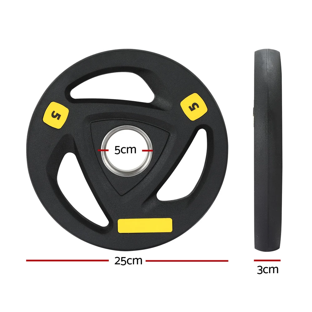 Everfit Weight Plates Olympic 5kgx2 Dumbbells Barbells Plate Weight Lifting Home - Image 3