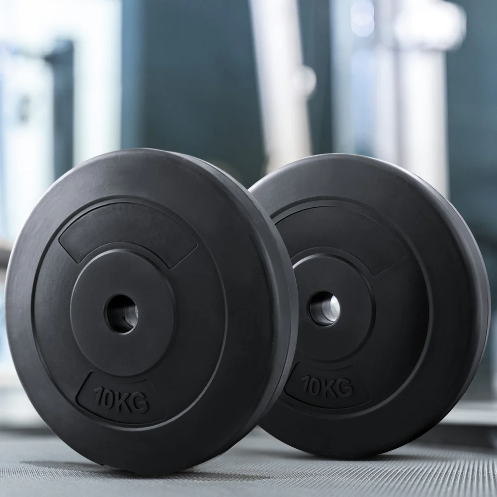 Everfit Weight Plates Standard 2X 10kg Barbell Plate Weight Lifting - Image 2