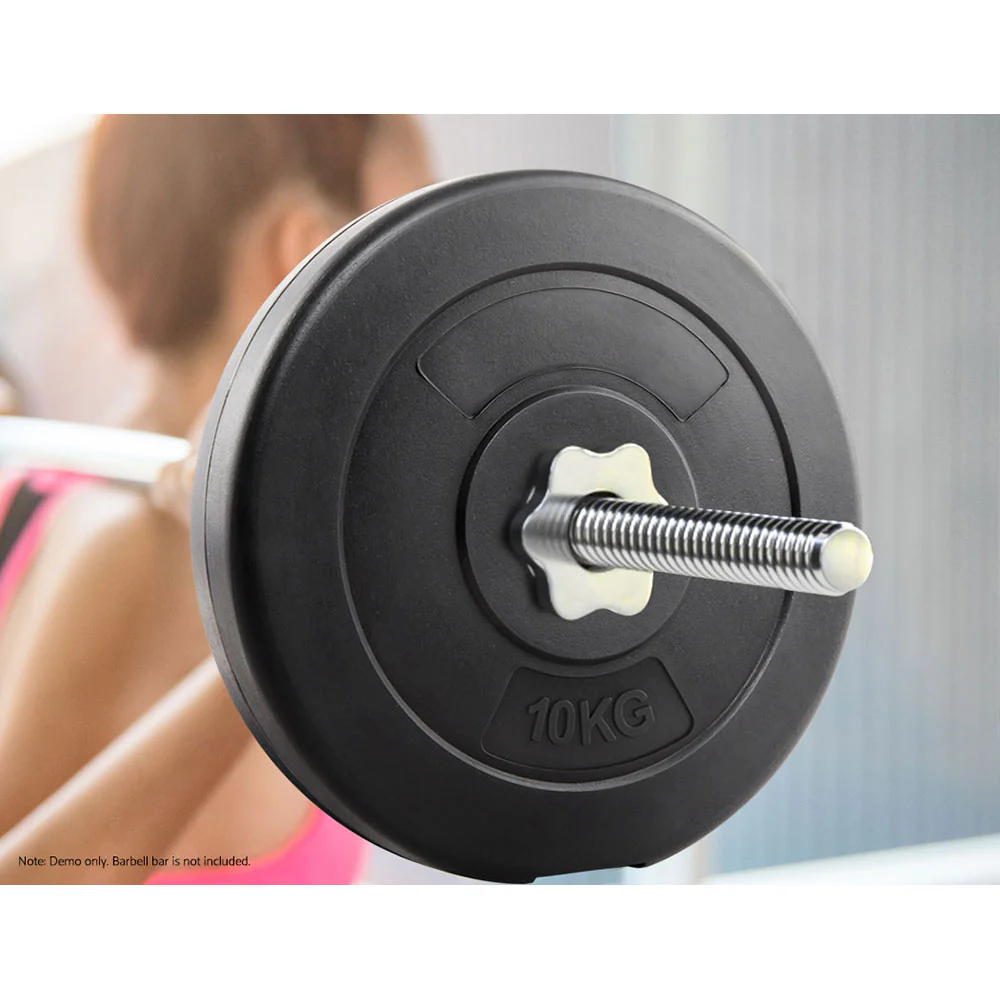 Everfit Weight Plates Standard 2X 10kg Barbell Plate Weight Lifting - Image 5