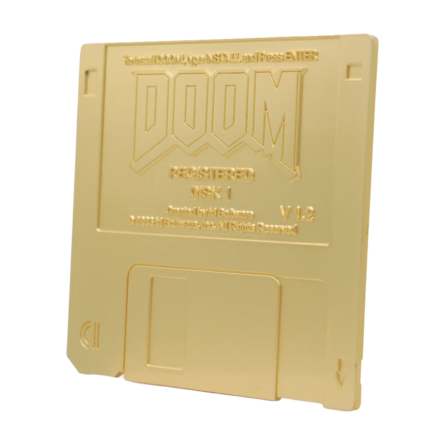 Fanattik Limited Edition DOOM - Floppy Disk Imitation Gold Plated Replica - Image 5