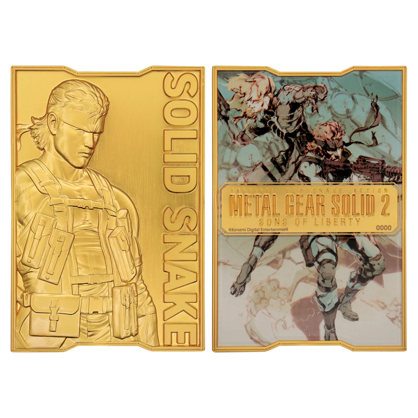 Fanattik Limited Edition Metal Gear Solid 2 24k Gold Plated Snake Ingot - Image 2