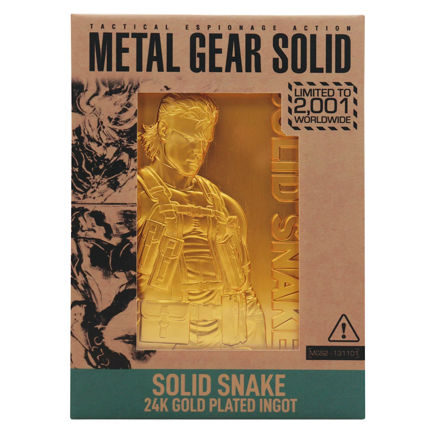 Fanattik Limited Edition Metal Gear Solid 2 24k Gold Plated Snake Ingot - Image 3