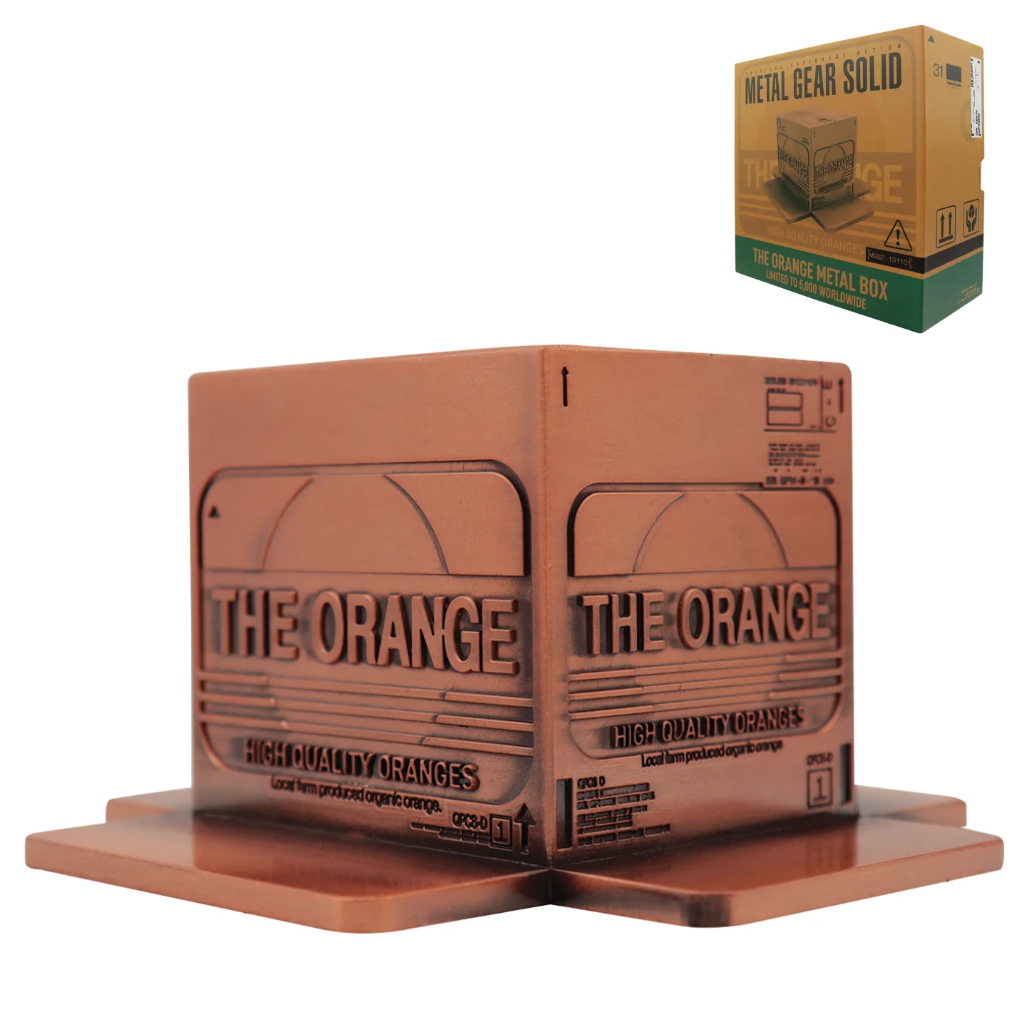 Fanattik Limited Edition Metal Gear Solid 2 Replica Antique Gold Plated Cardboard Box - Image 6