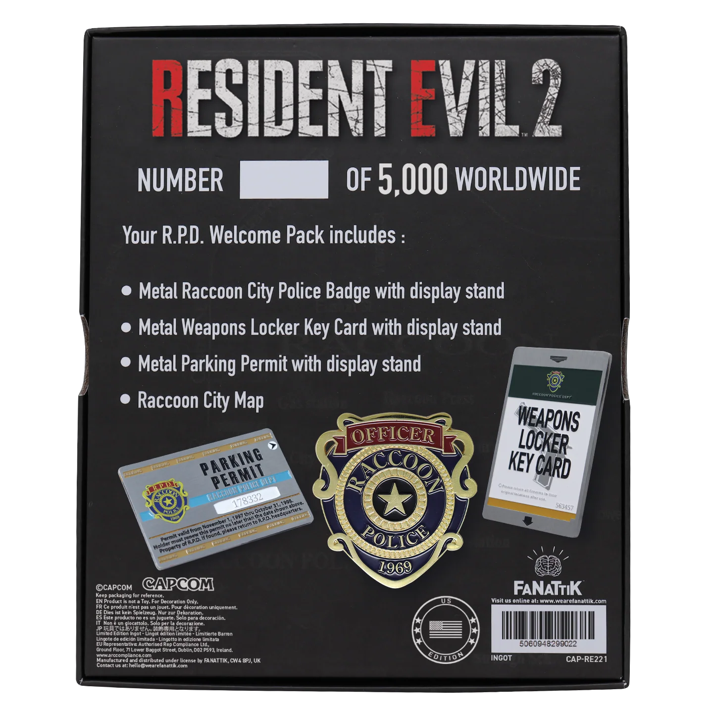 Fanattik Limited Edition Resident Evil 2 - R.P.D. Welcome Pack - Image 8