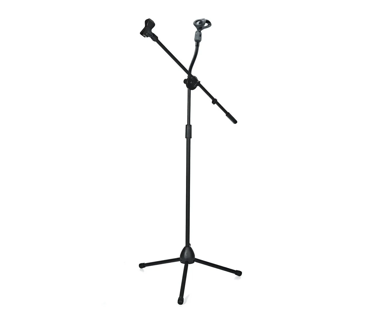 Freedom Dual Microphone Stand Flexible Gooseneck Adjustable Height Boom Arm