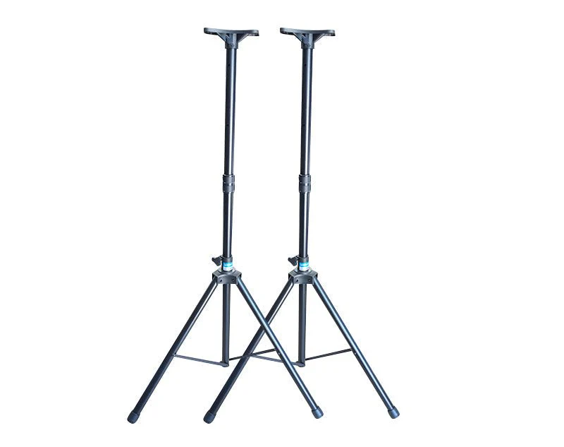 Freedom Heavy Duty Speaker Stands Pair Top Hat Mounting Bracket 2m Height