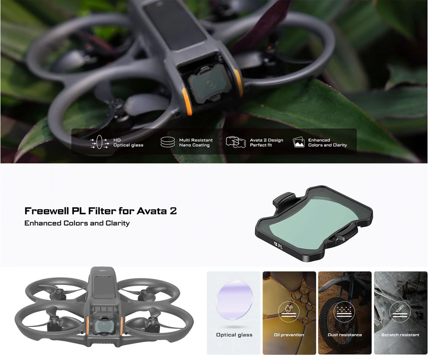 Freewell Polarizer (PL) Filter for DJI Avata 2 - Image 3