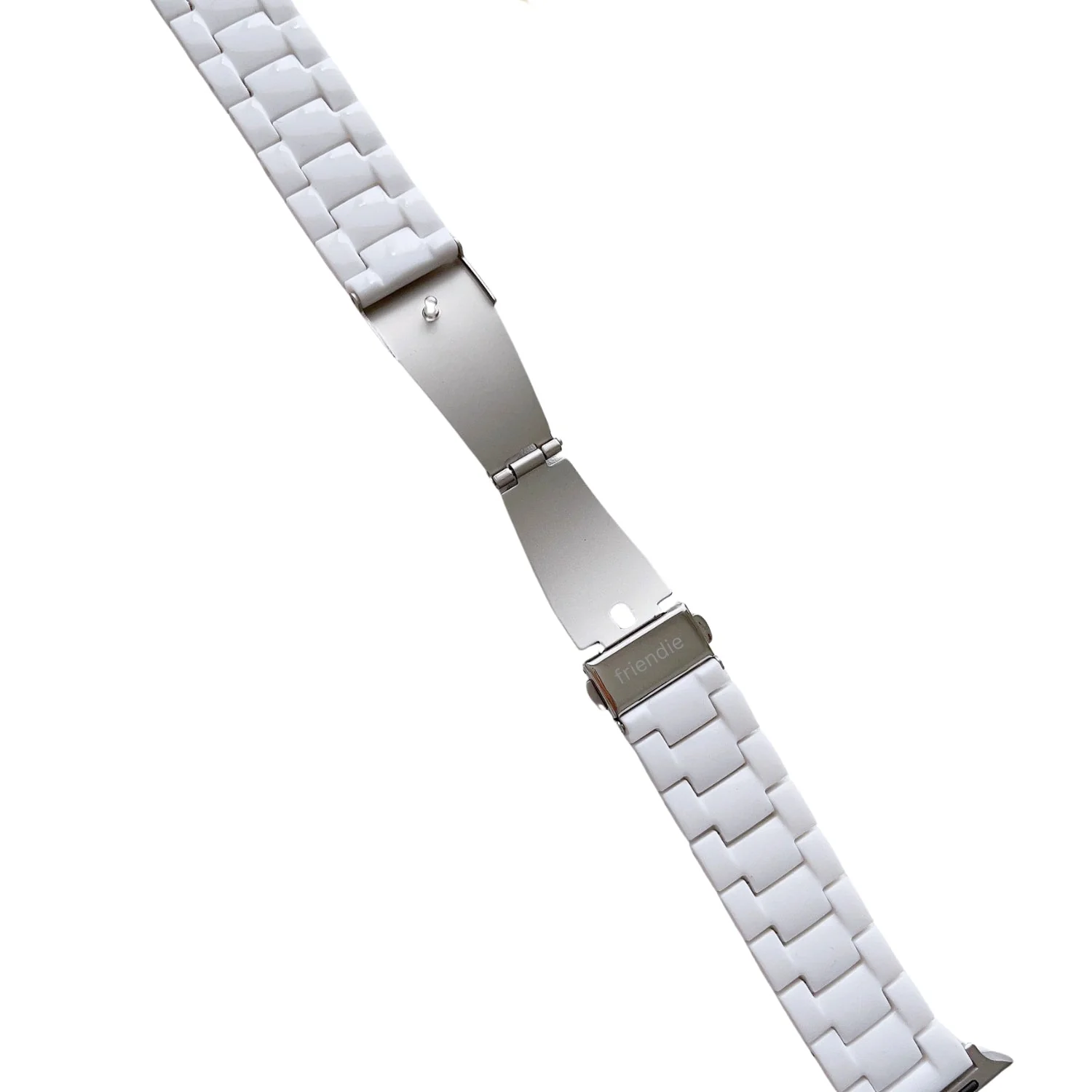 Friendie Resin Link Bracelet Band Small – Bondi White (Apple Watch 42–45mm) - Image 3