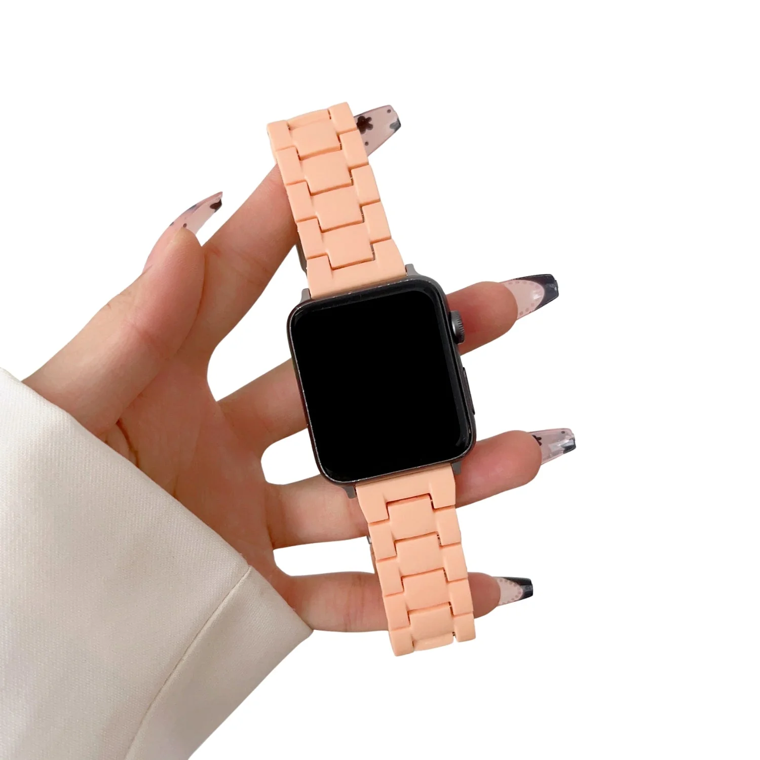 Friendie Resin Link Bracelet Band Small – Coogee Orange (Apple Watch 38–41mm) - Image 2