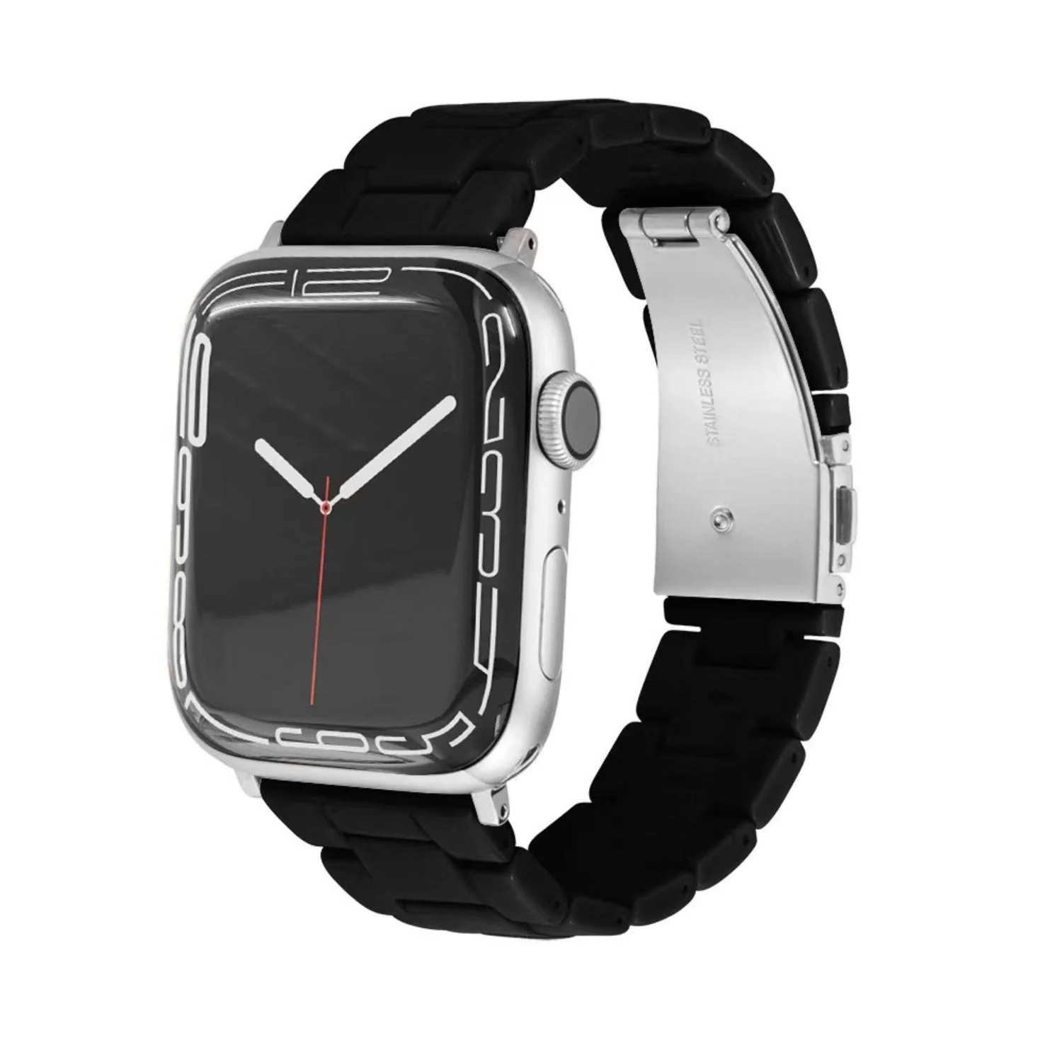 Friendie Resin Link Bracelet Band Small – Manly Black (Apple Watch 38–41mm)