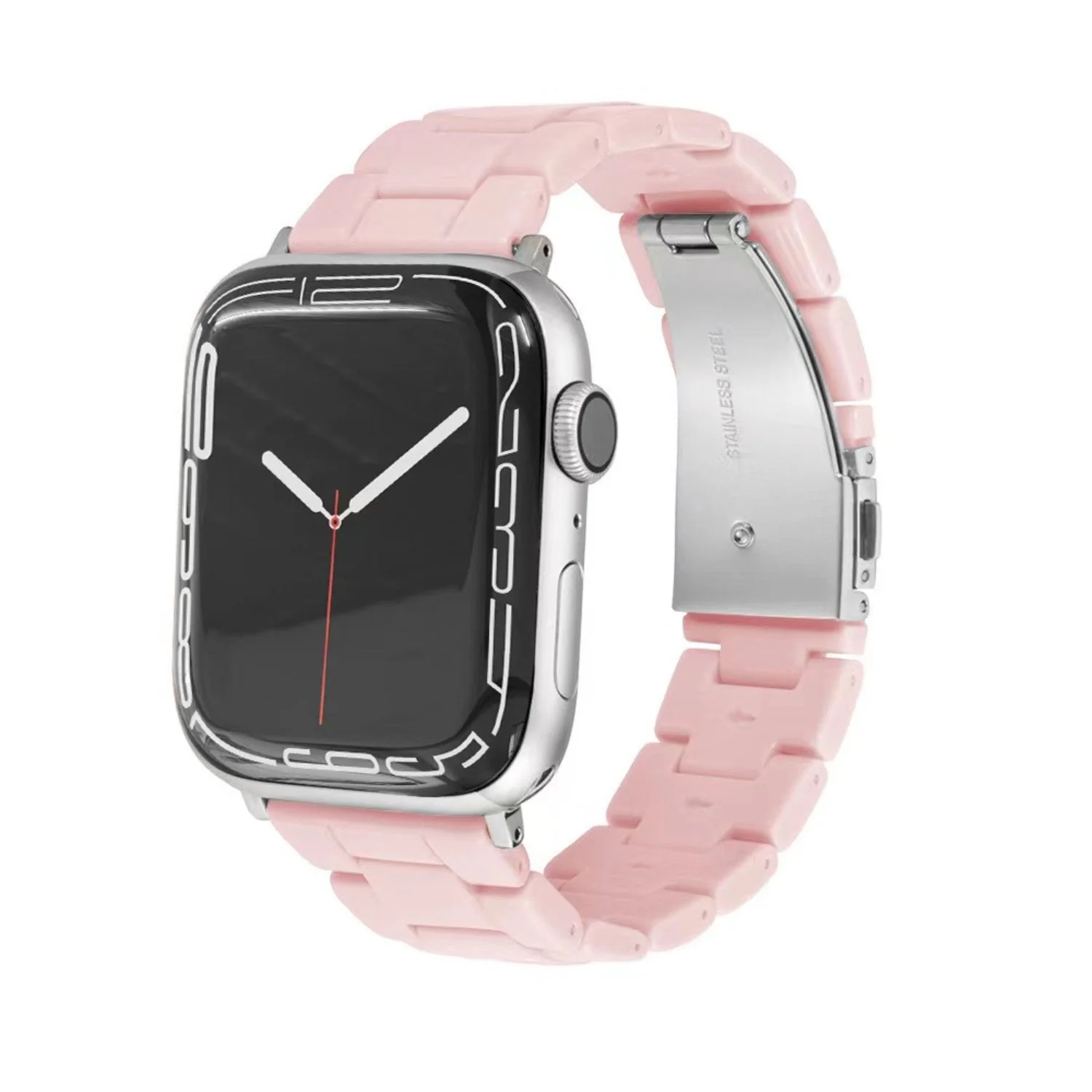 Friendie Resin Link Bracelet Band Small – Palm Beach Pink (Apple Watch 42–45mm)
